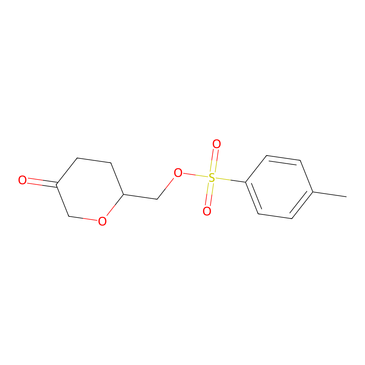 Toluene-4-sulfonic acid 5-oxo-tetrahydro-pyran-2-ylmethyl ester molecular structure, CAS 1112179-89-1