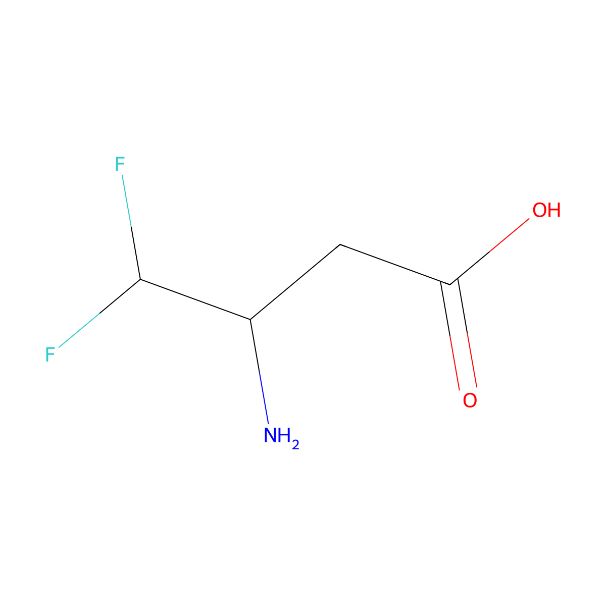 (S)-3-Amino-4,4-difluorobutanoic acid molecular structure, CAS 111218-68-9