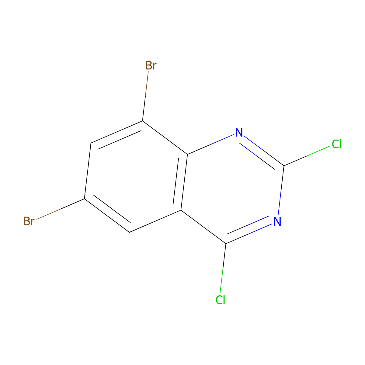 6,8-Dibromo-2,4-dichloroquinazoline molecular structure, CAS 111218-87-2