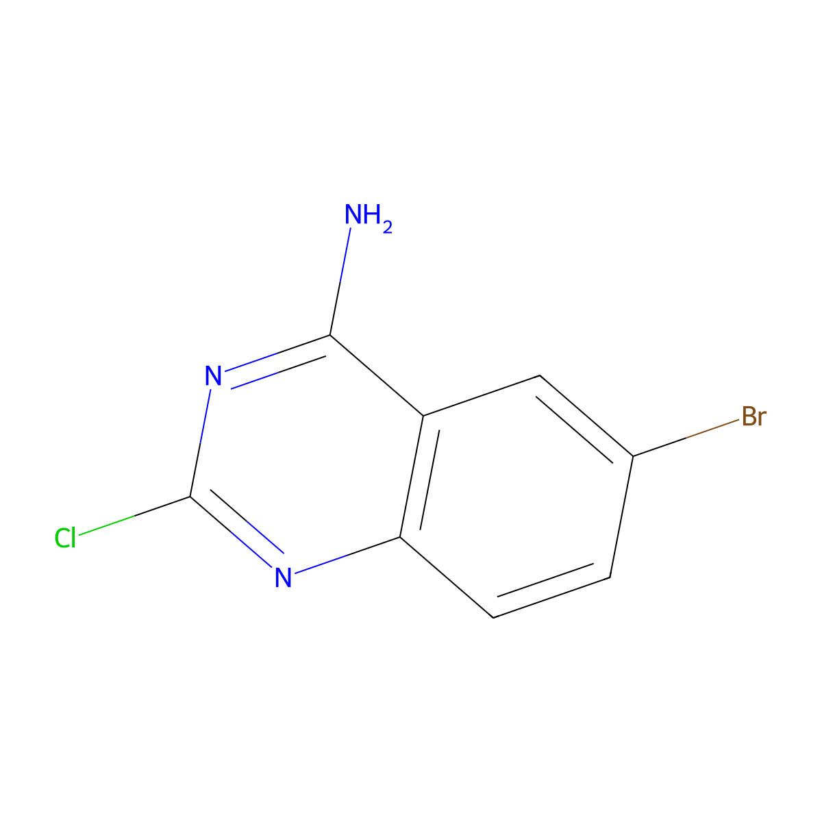 6-Bromo-2-chloroquinazolin-4-amine molecular structure, CAS 111218-89-4
