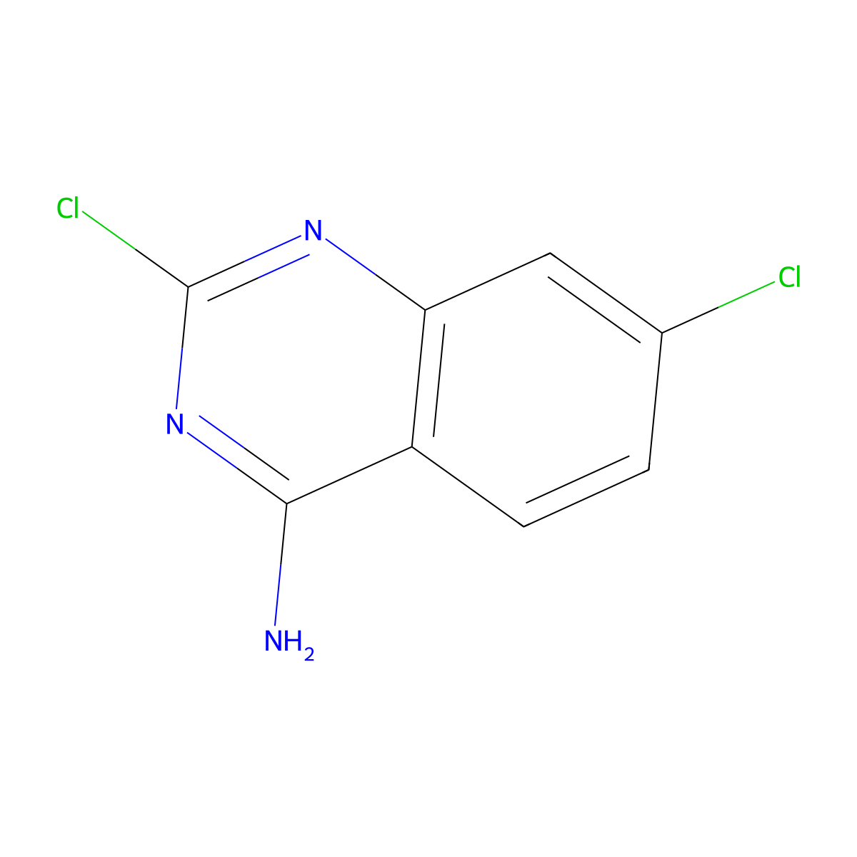 2,7-Dichloroquinazolin-4-amine molecular structure, CAS 111218-91-8