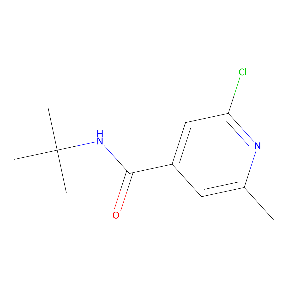 N-(tert-Butyl)-2-chloro-6-methylisonicotinamide molecular structure, CAS 1112181-60-8