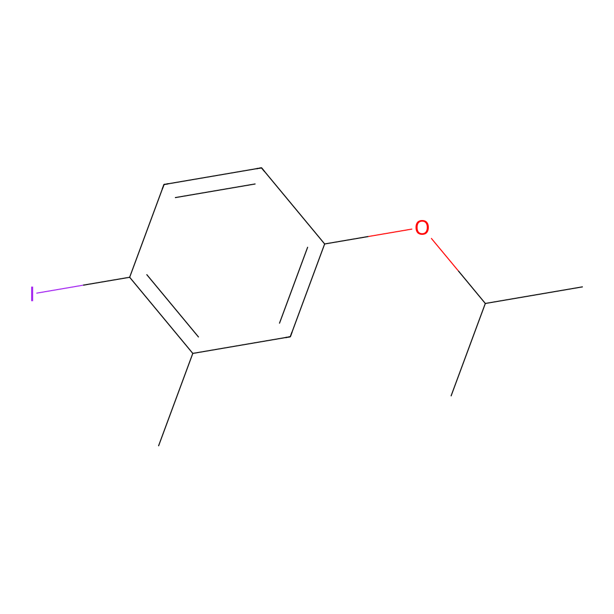 1-Iodo-4-isopropoxy-2-methylbenzene molecular structure, CAS 111220-31-6