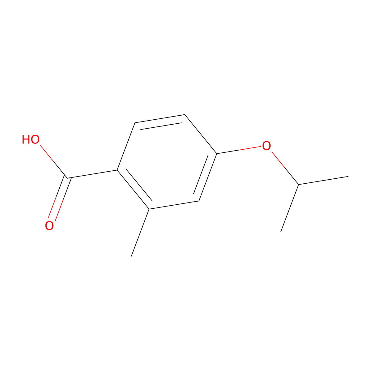 4-Isopropoxy-2-methylbenzoic acid molecular structure, CAS 111220-35-0