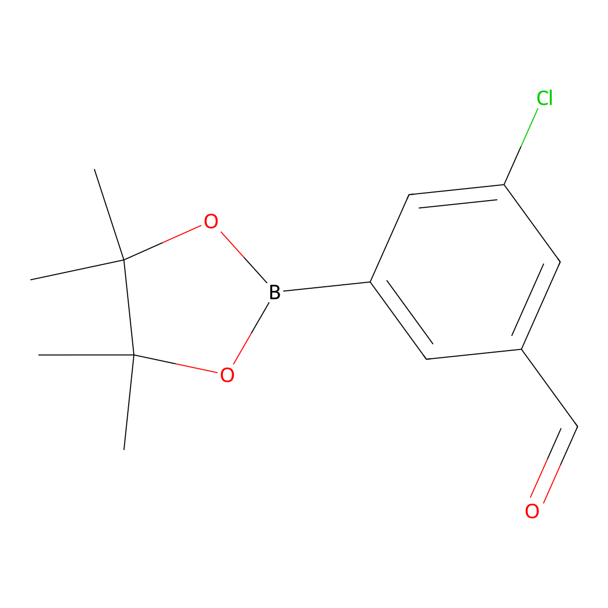 3-Chloro-5-(4,4,5,5-tetramethyl-1,3,2-dioxaborolan-2-yl)benzaldehyde molecular structure, CAS 1112209-36-5