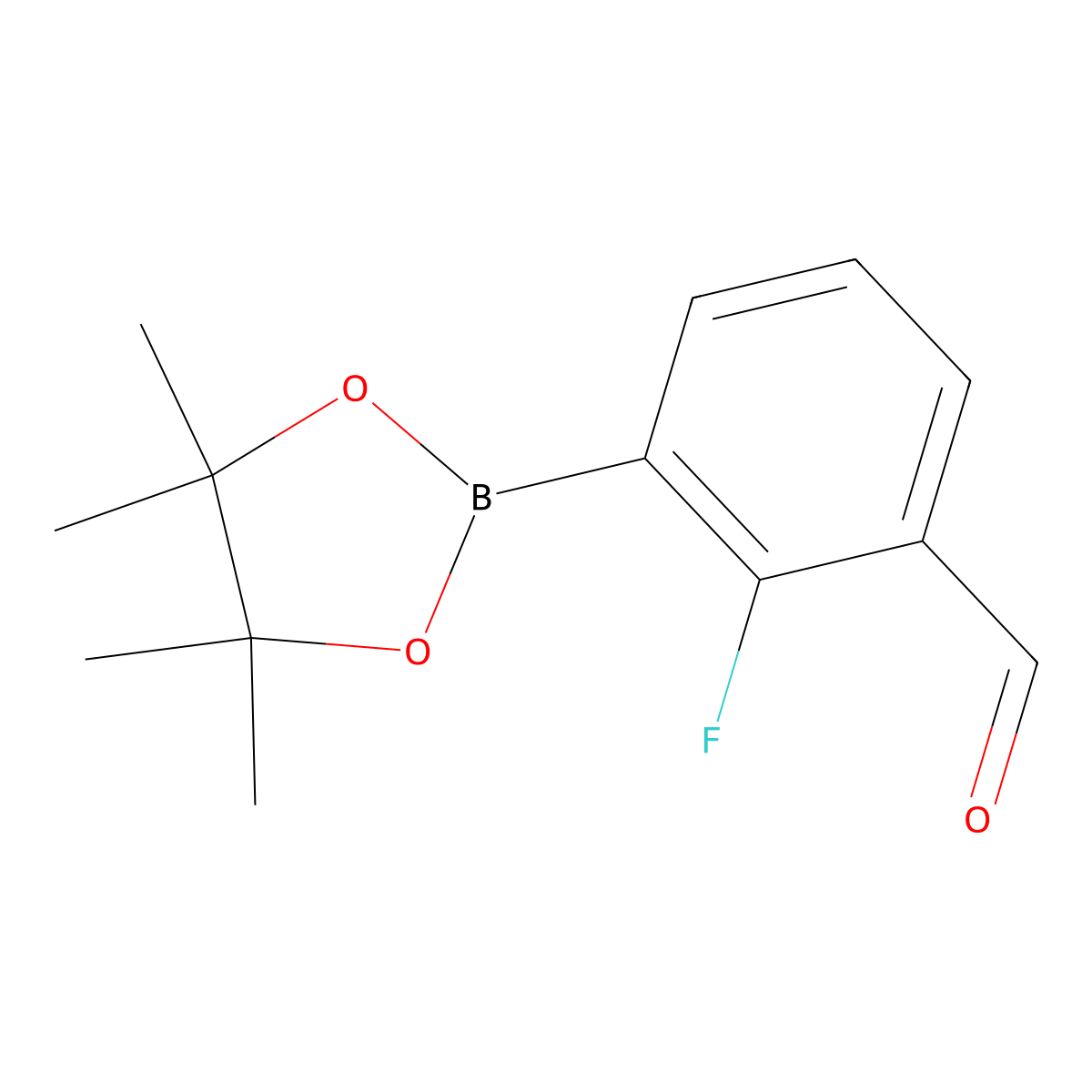 2-Fluoro-3-(4,4,5,5-tetramethyl-1,3,2-dioxaborolan-2-yl)benzaldehyde molecular structure, CAS 1112209-40-1