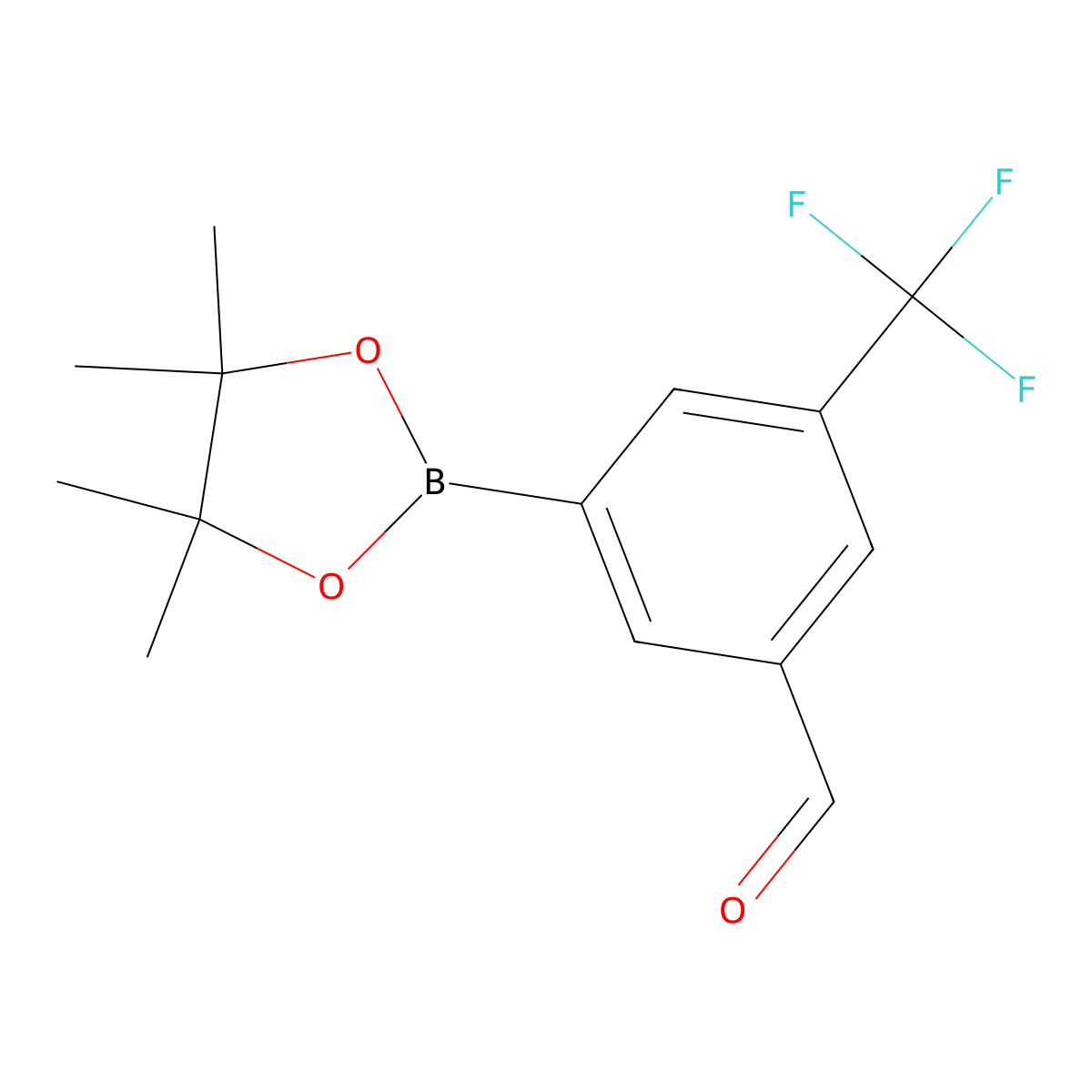 3-(4,4,5,5-Tetramethyl-1,3,2-dioxaborolan-2-yl)-5-(trifluoromethyl)benzaldehyde molecular structure, CAS 1112209-44-5