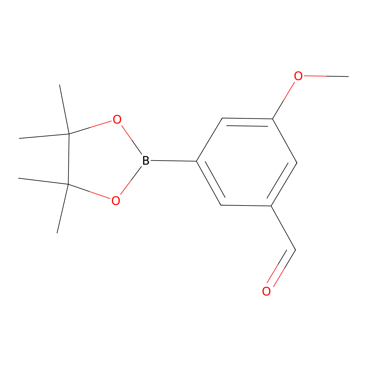 3-Methoxy-5-(4,4,5,5-tetramethyl-1,3,2-dioxaborolan-2-yl)benzaldehyde molecular structure, CAS 1112210-74-8