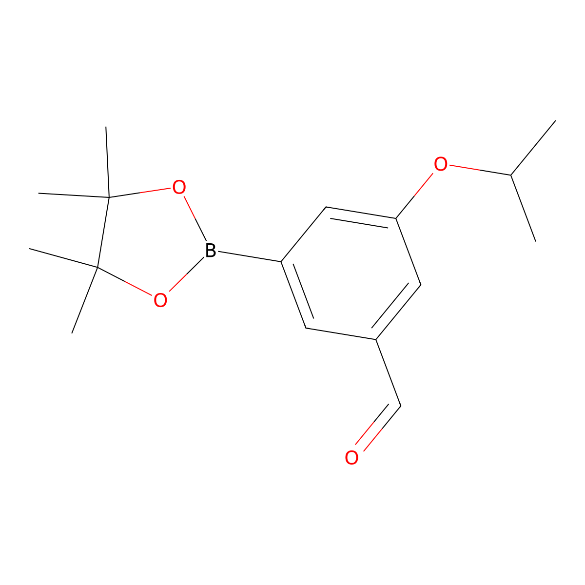 3-(1-Methylethoxy)-5-(4,4,5,5-tetramethyl-1,3,2-dioxaborolan-2-yl)benzaldehyde molecular structure, CAS 1112210-84-0