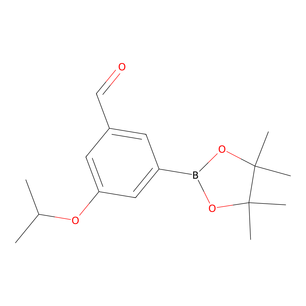 3-(1-Methylethoxy)-5-(4,4,5,5-tetramethyl-1,3,2-dioxaborolan-2-yl)benzaldehyde molecular structure, CAS 1112210-84-0
