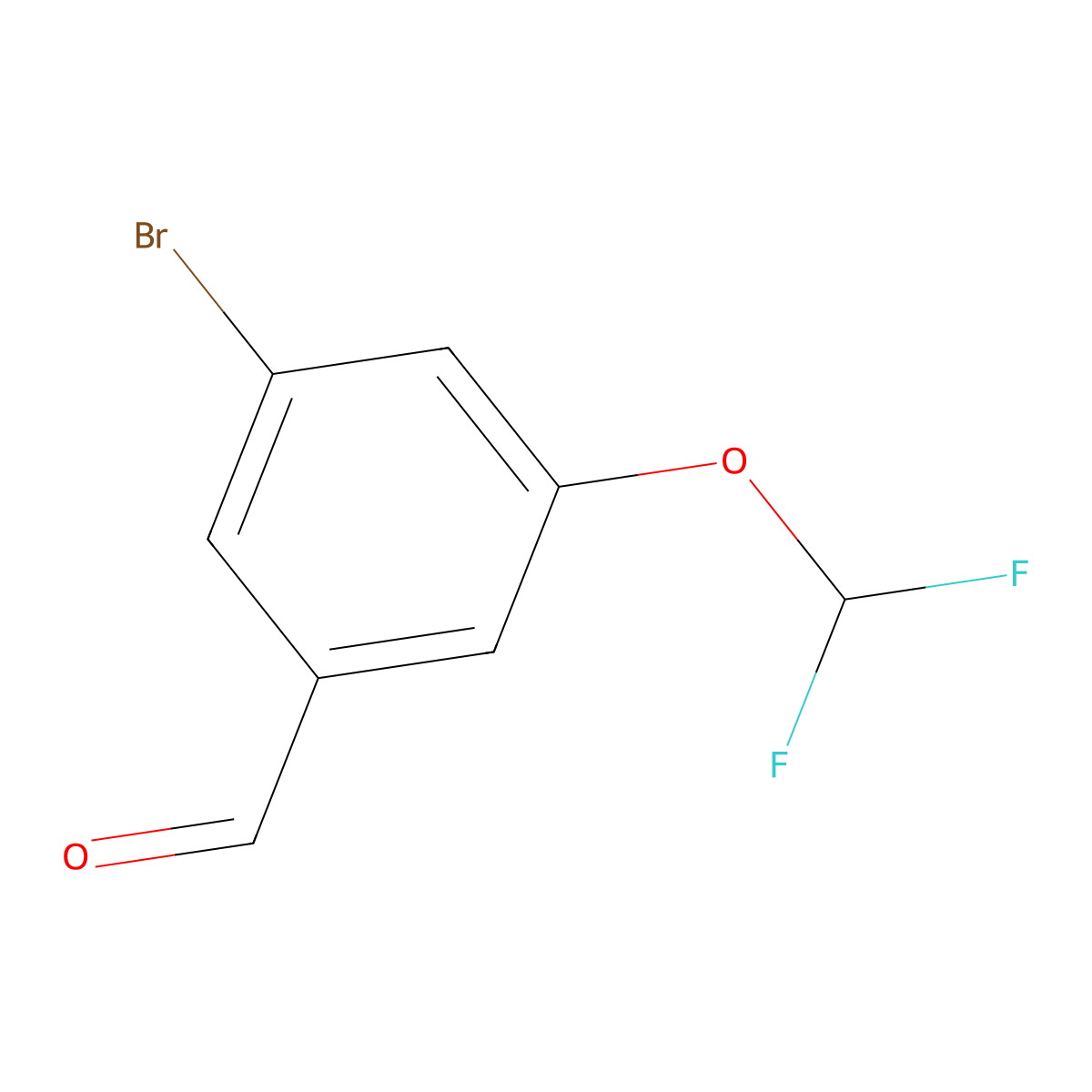 3-Bromo-5-(difluoromethoxy)benzaldehyde molecular structure, CAS 1112211-70-7