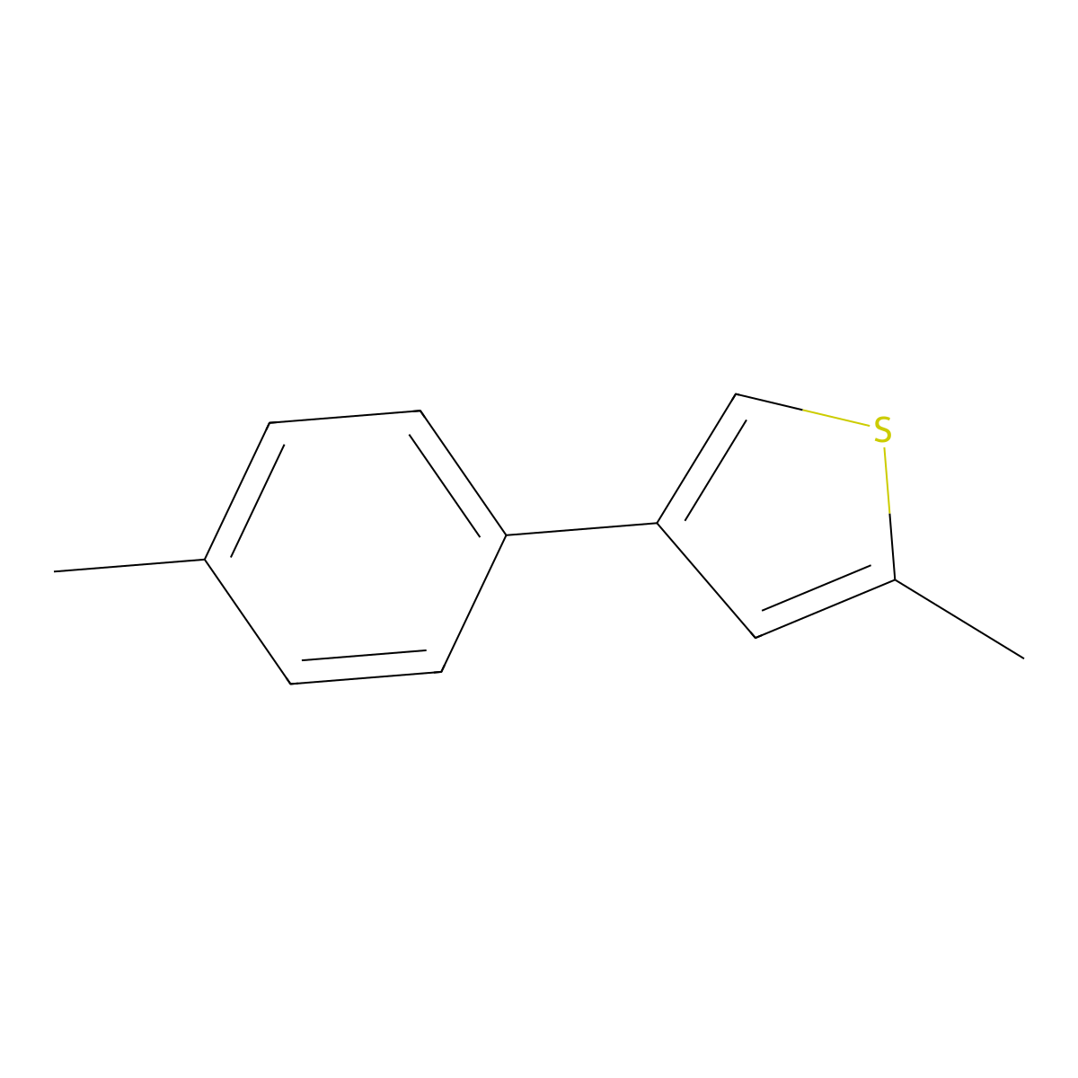 2-Methyl-4-(4-methylphenyl)thiophene molecular structure, CAS 1112220-53-7