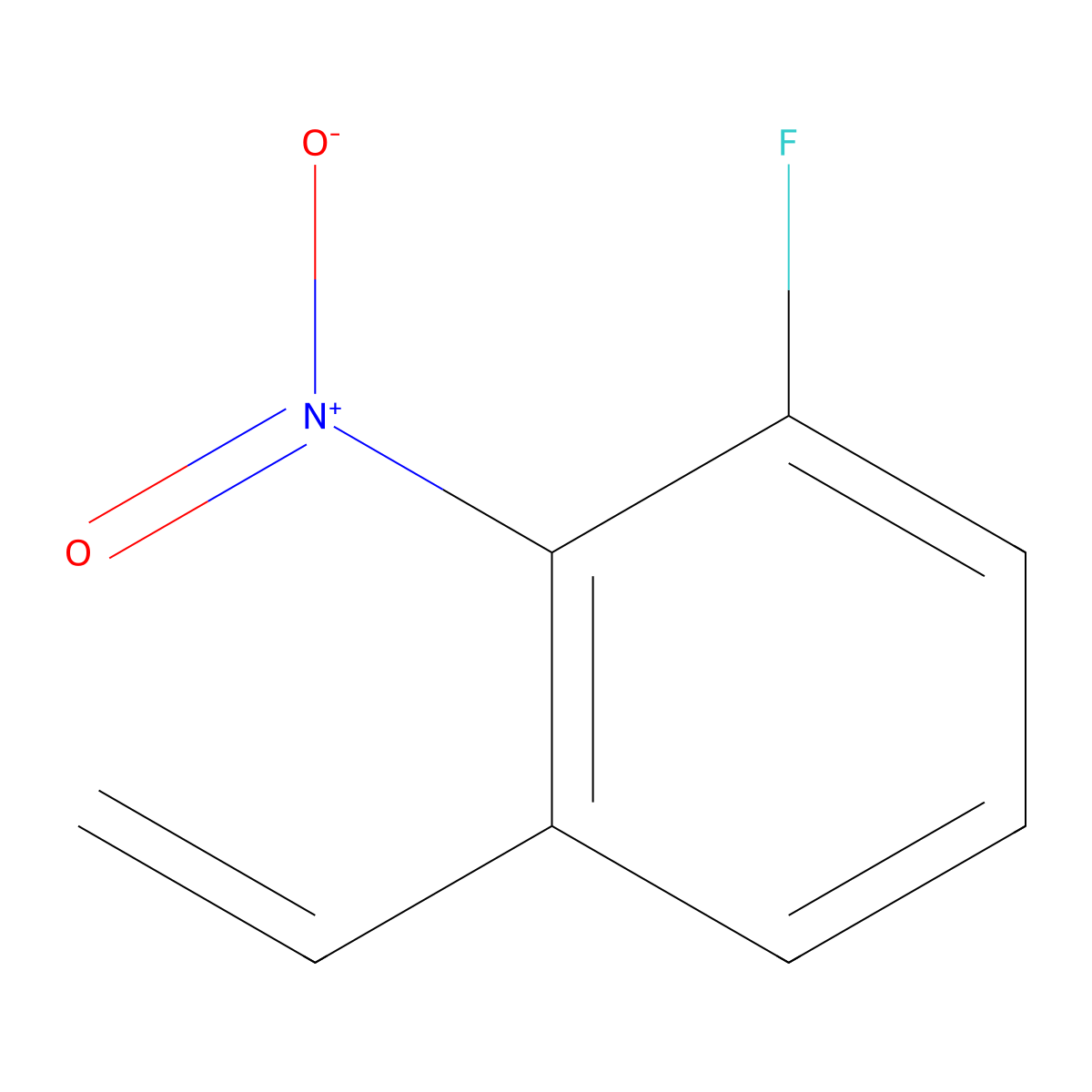 1-Ethenyl-3-fluoro-2-nitrobenzene molecular structure, CAS 1112241-39-0