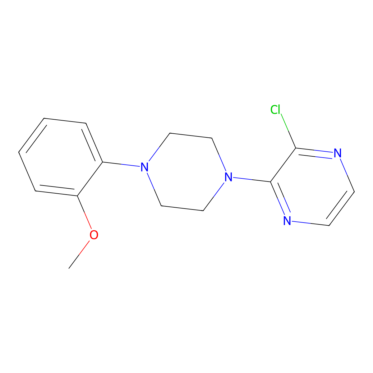 2-Chloro-3-[4-(2-methoxyphenyl)piperazin-1-yl]pyrazine molecular structure, CAS 1112278-19-9
