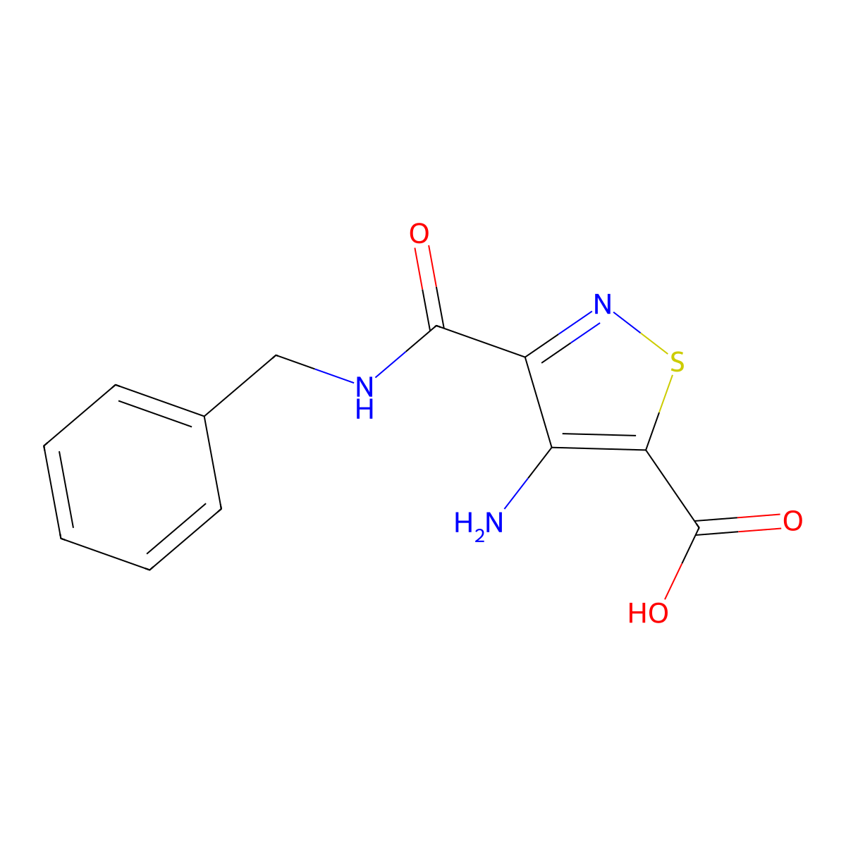 4-Amino-3-(benzylcarbamoyl)-1,2-thiazole-5-carboxylic acid molecular structure, CAS 1112278-23-5
