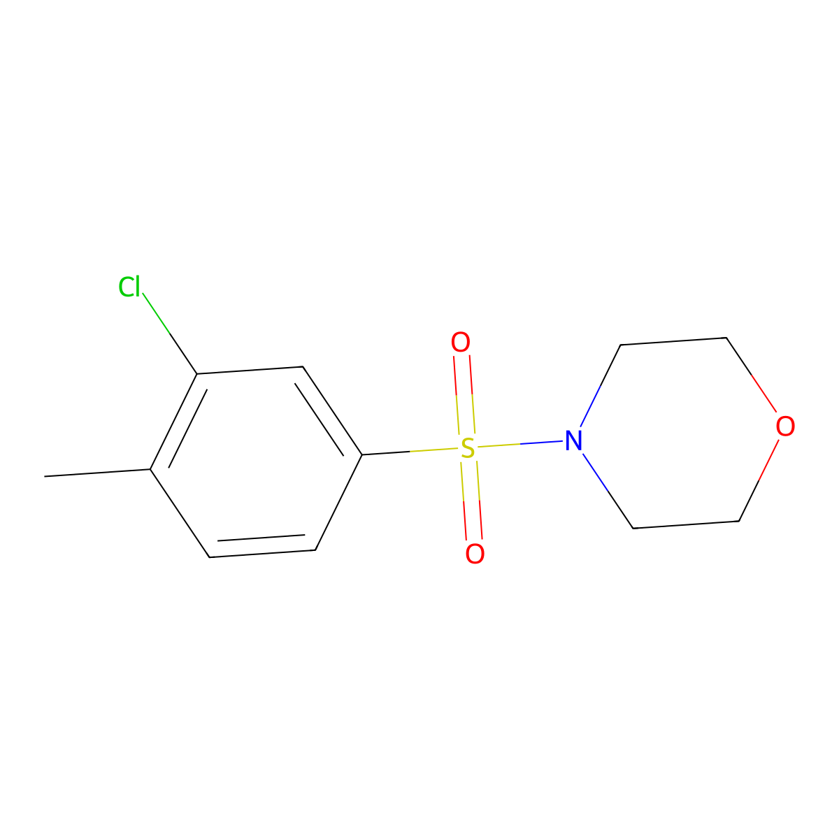 4-(3-Chloro-4-methylphenyl)sulfonylmorpholine molecular structure, CAS 111228-42-3