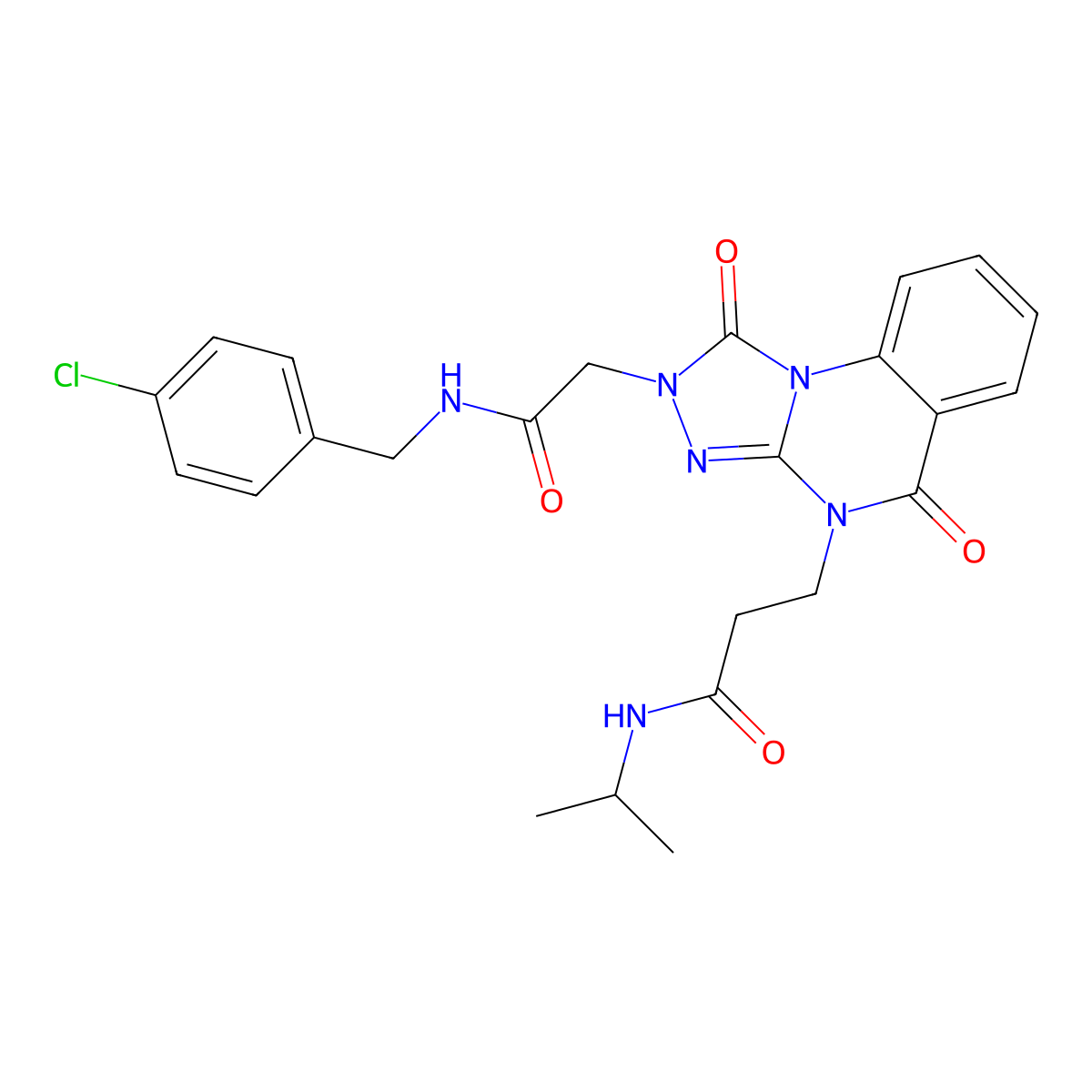 2-[2-(isopropylamino)-2-oxoethyl]-N-(4-methylbenzyl)-3-oxo-2,3-dihydro[1,2,4]triazolo[4,3-a]pyridine-6-carboxamide molecular structure, CAS 1112308-39-0