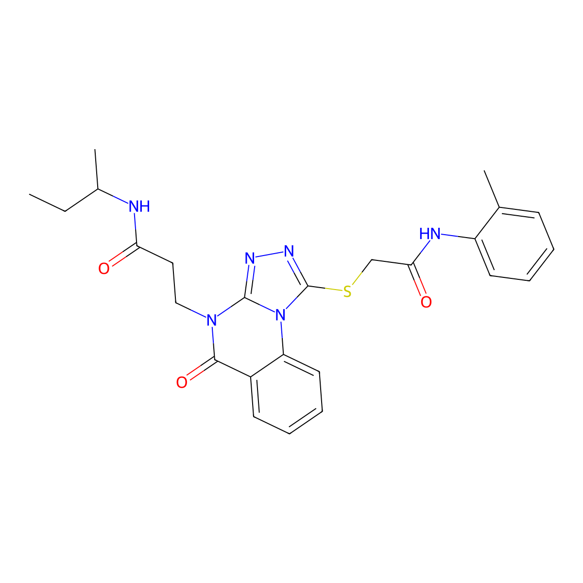 8-[({3-[(2-Methylphenyl)thio]pyrazin-2-yl}thio)acetyl]-1,4-dioxa-8-azaspiro[4.5]decane molecular structure, CAS 1112308-76-5