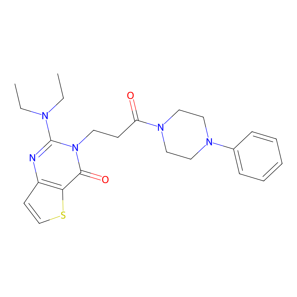 2-(diethylamino)-3-[3-oxo-3-(4-phenylpiperazin-1-yl)propyl]-3H,4H-thieno[3,2-d]pyrimidin-4-one molecular structure, CAS 1112309-26-8