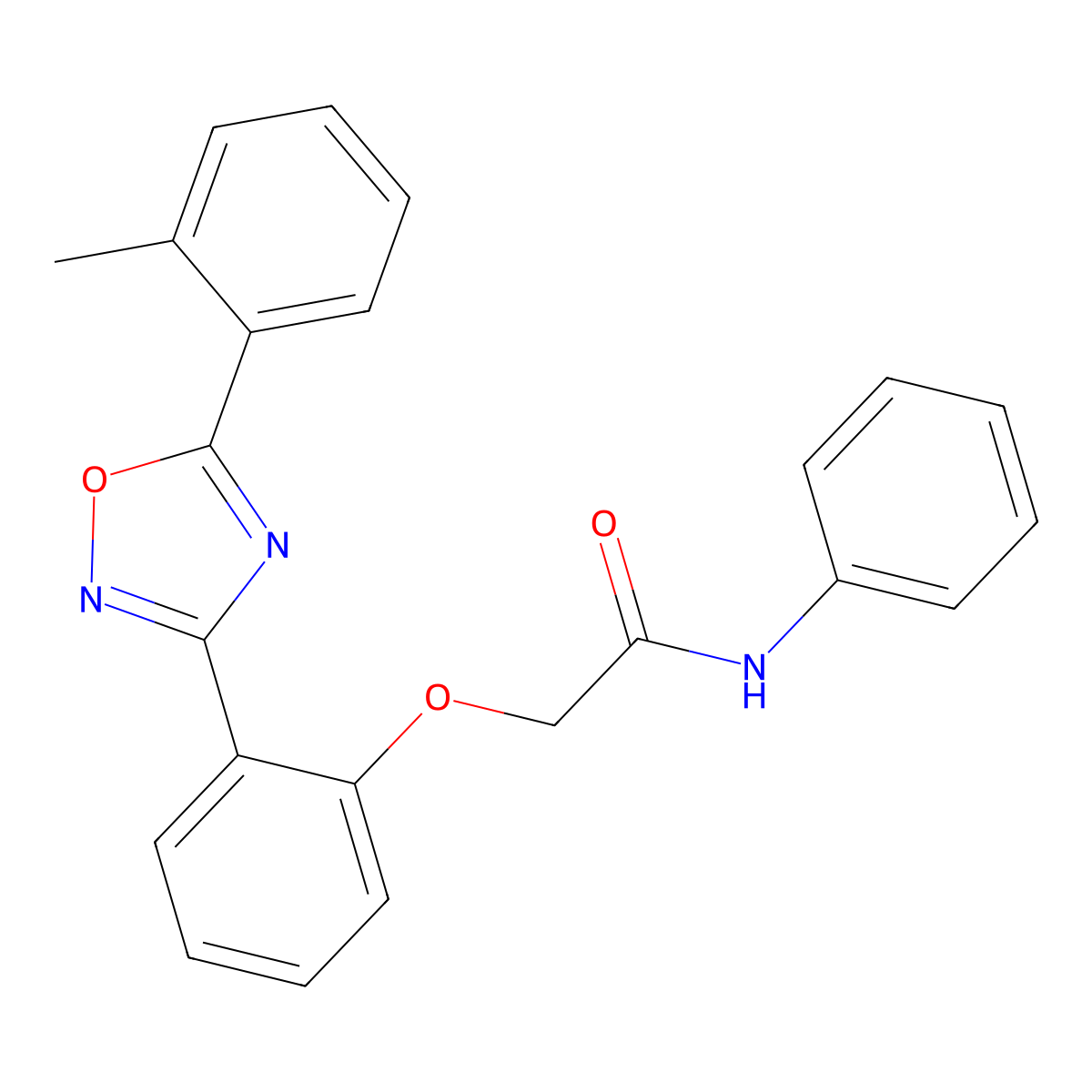 2-{2-[5-(2-methylphenyl)-1,2,4-oxadiazol-3-yl]phenoxy}-N-phenylacetamide molecular structure, CAS 1112321-44-4