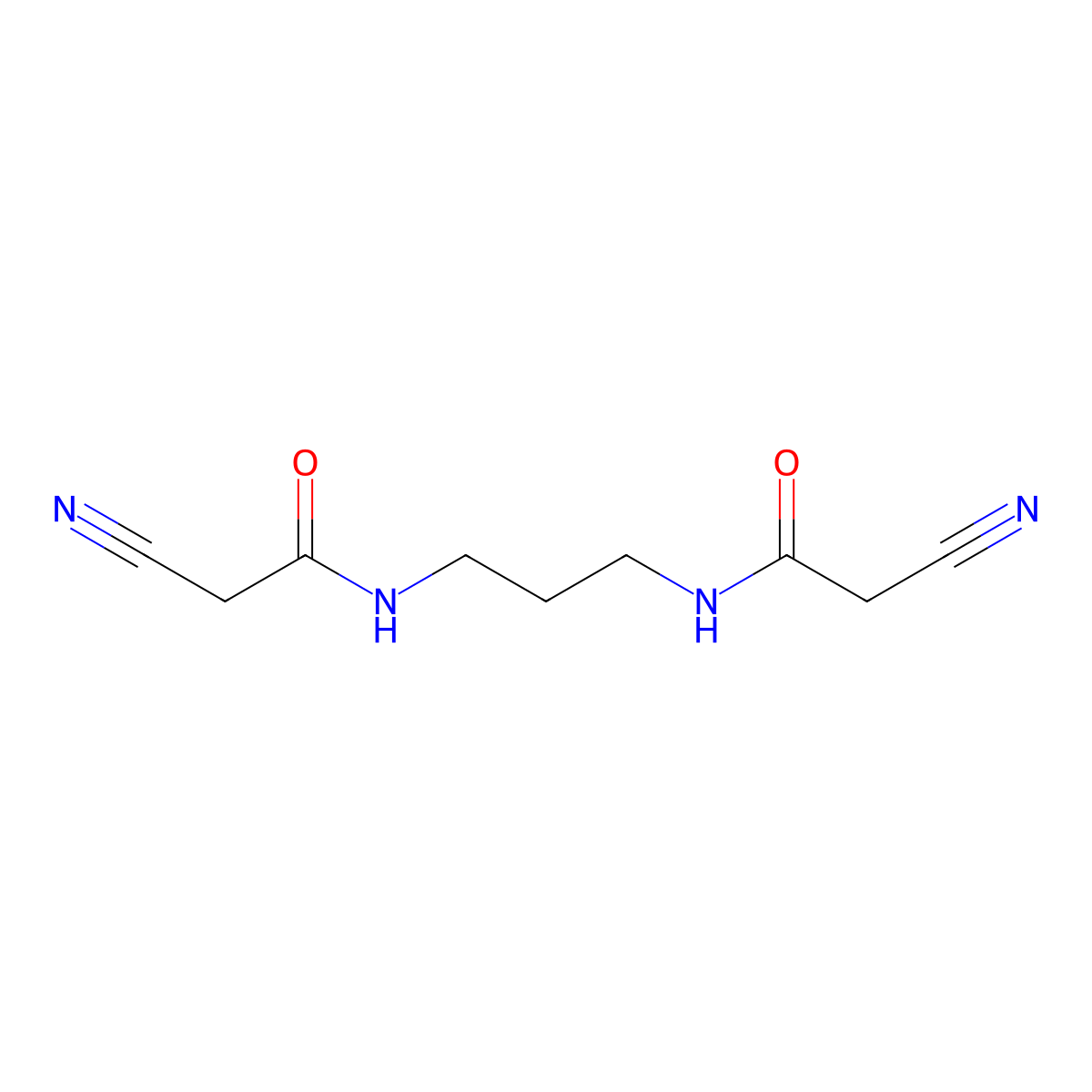 Acetamide, N,N'-1,3-propanediylbis[2-cyano- molecular structure, CAS 111233-69-3