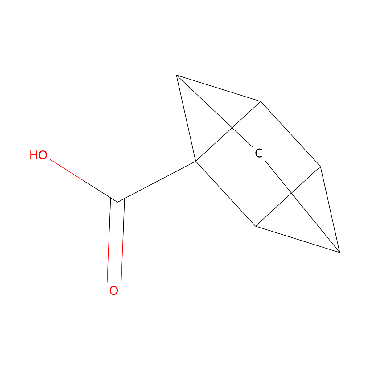 Tetracyclo(3.2.0.0^(2,7).0^(4,6))heptane-1-carboxylic acid molecular structure, CAS 111233-95-5