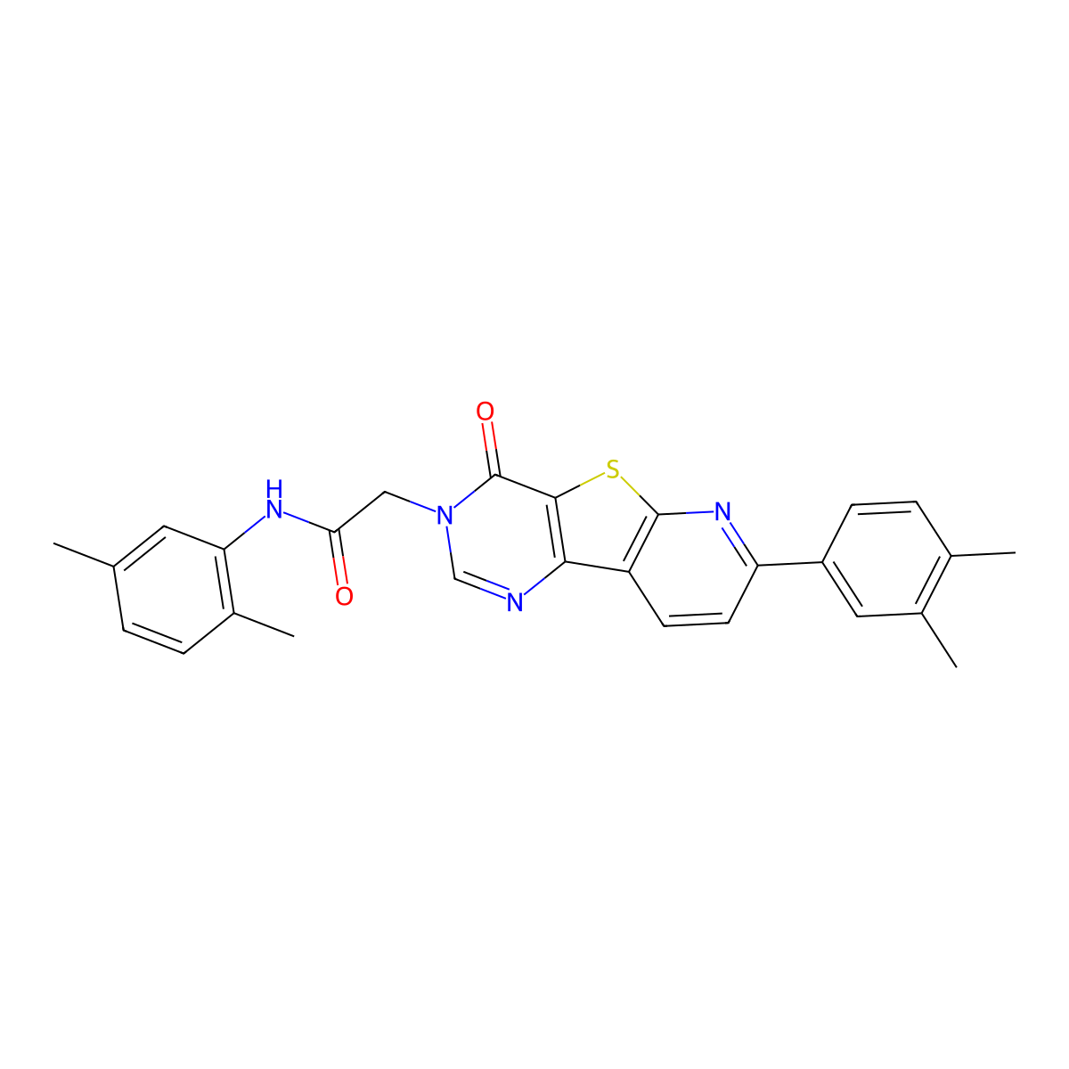 N-(2,5-dimethylphenyl)-2-[11-(3,4-dimethylphenyl)-6-oxo-8-thia-3,5,10-triazatricyclo[7.4.0.0^{2,7}]trideca-1(13),2(7),3,9,11-pentaen-5-yl]acetamide molecular structure, CAS 1112332-12-3