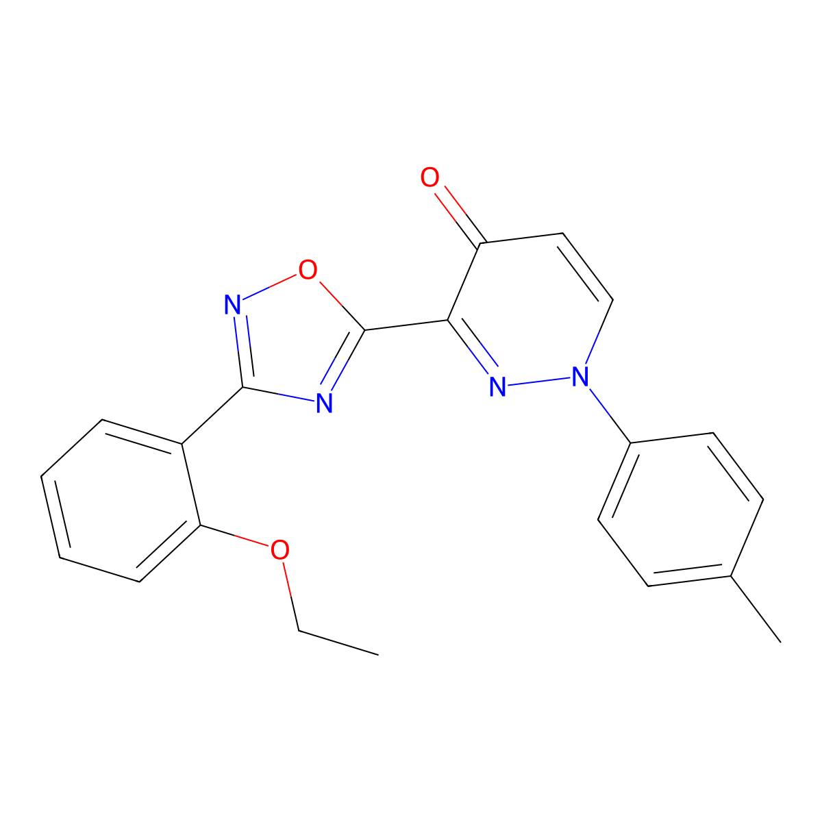 3-(3-(2-ethoxyphenyl)-1,2,4-oxadiazol-5-yl)-1-(p-tolyl)pyridazin-4(1H)-one molecular structure, CAS 1112339-09-9