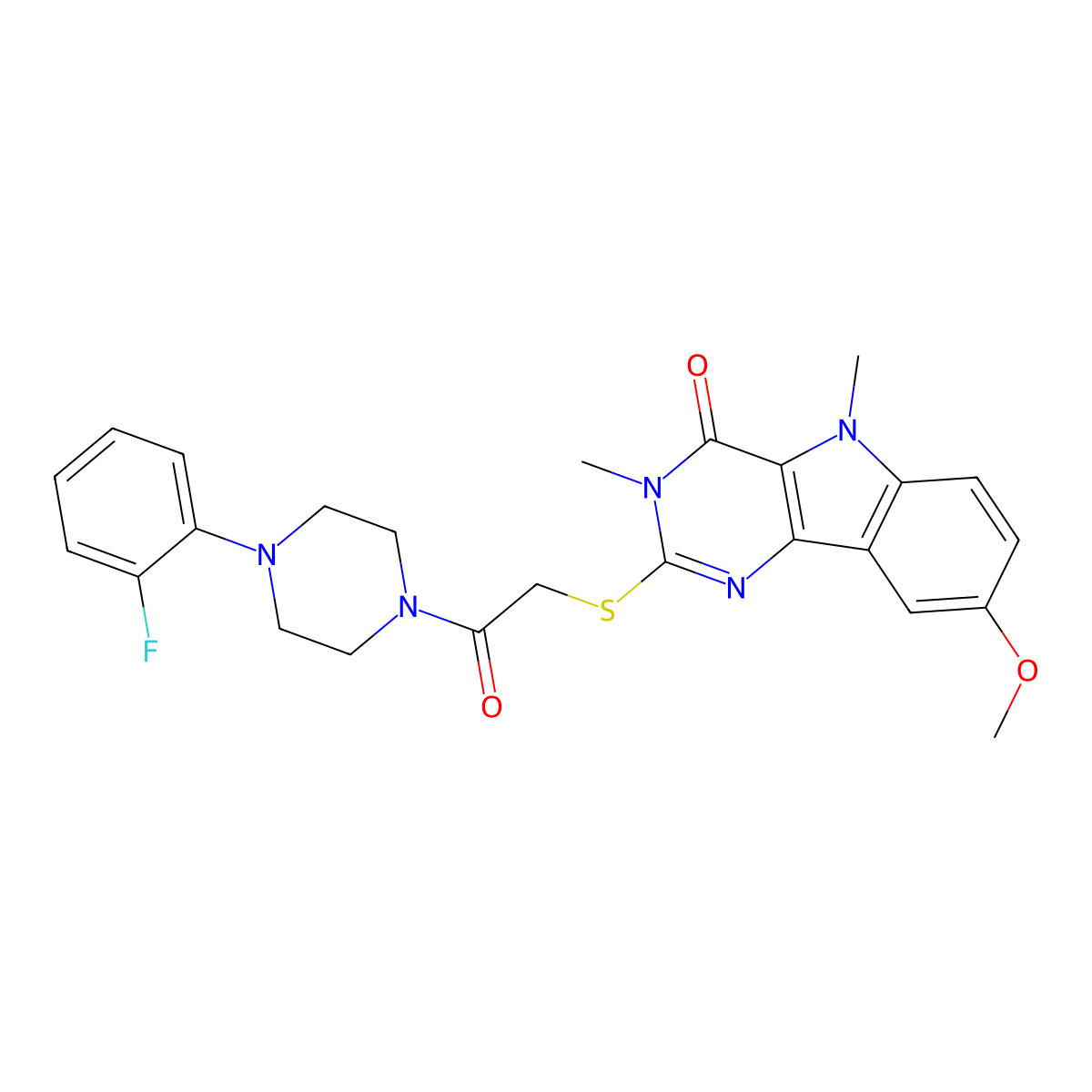 N-[2-(4-chlorophenyl)-1H-indol-3-yl]-N'-(3,4,5-trimethoxyphenyl)urea molecular structure, CAS 1112341-59-9