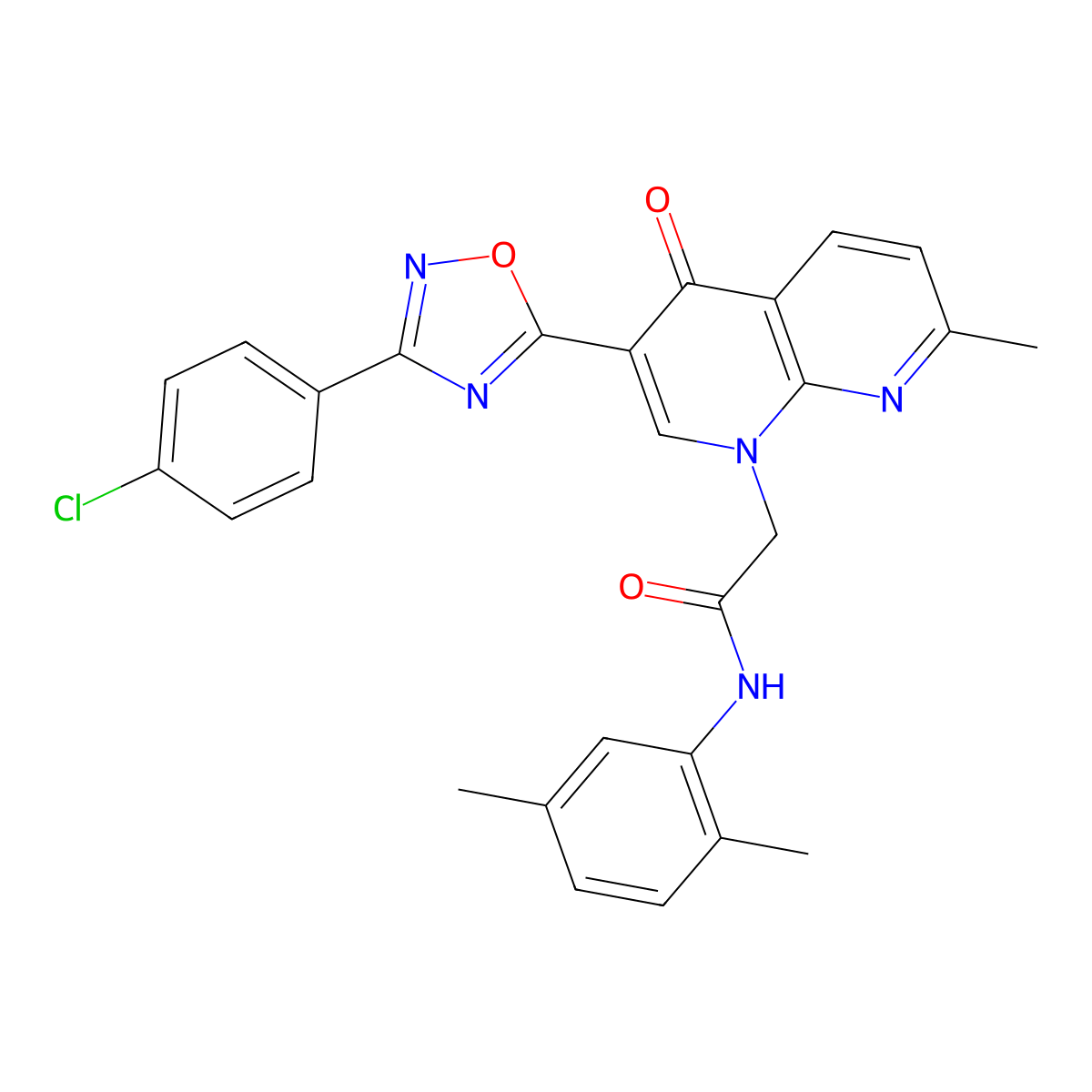 N-(4-chlorobenzyl)-2-[2-(3,4-dimethylphenyl)-4-oxo-3,4-dihydro-5H-pyrido[2,3-b][1,4]diazepin-5-yl]acetamide molecular structure, CAS 1112367-70-0