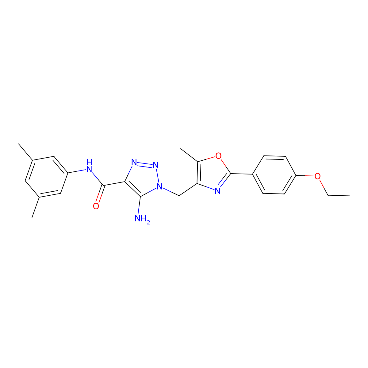 5-amino-N-(3,5-dimethylphenyl)-1-{[2-(4-ethoxyphenyl)-5-methyl-1,3-oxazol-4-yl]methyl}-1H-1,2,3-triazole-4-carboxamide molecular structure, CAS 1112371-30-8