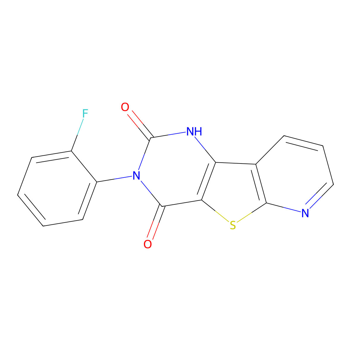 3-(2-fluorophenyl)pyrido[3',2':4,5]thieno[3,2-d]pyrimidine-2,4(1H,3H)-dione molecular structure, CAS 1112383-59-1