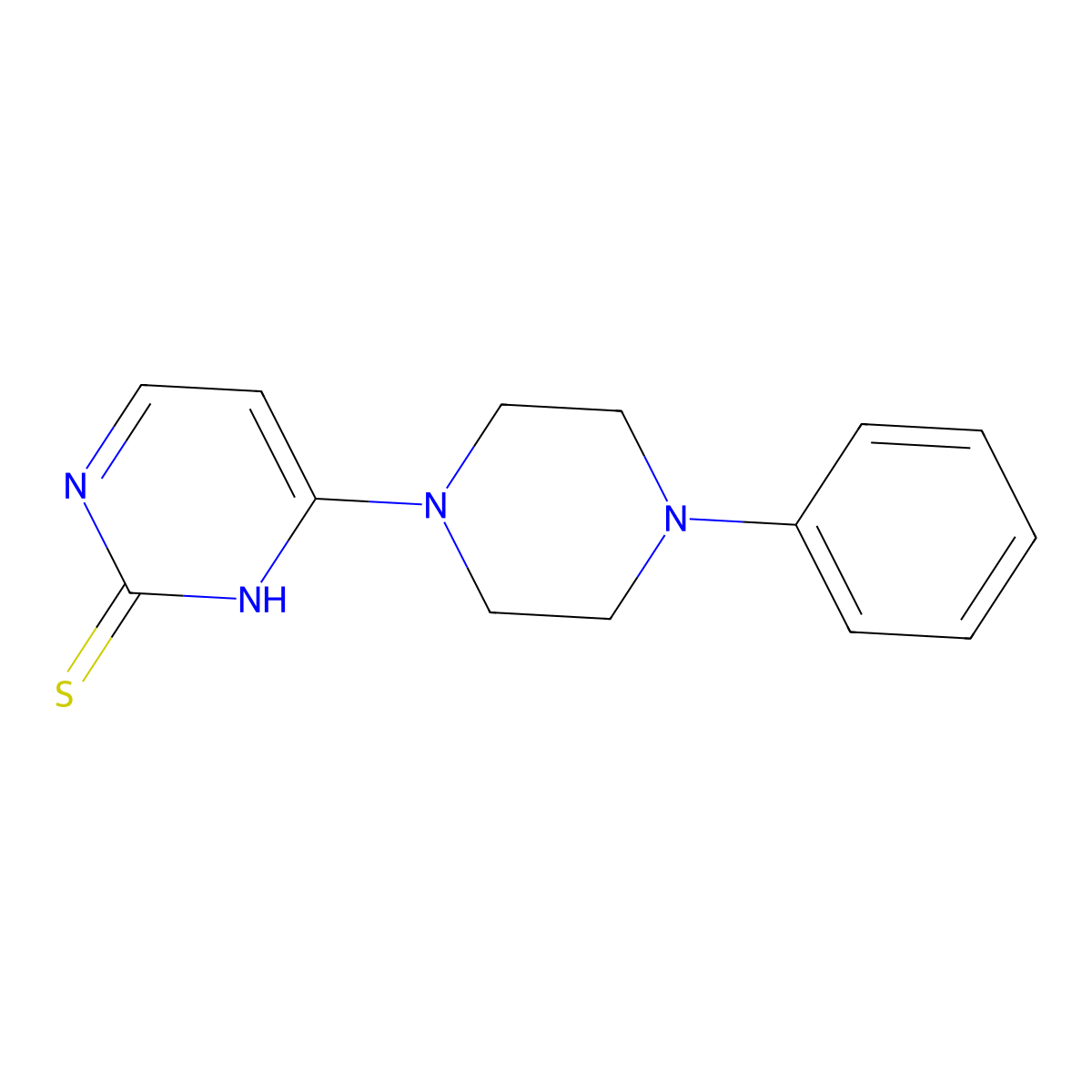 4-(4-phenylpiperazin-1-yl)pyrimidine-2(1H)-thione molecular structure, CAS 1112383-96-6