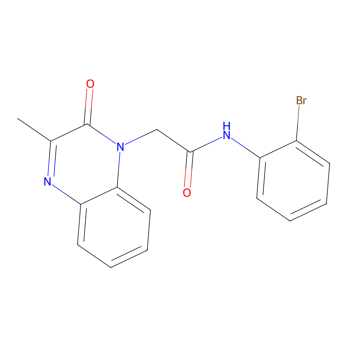 N-(2-bromophenyl)-2-(3-methyl-2-oxoquinoxalin-1(2H)-yl)acetamide molecular structure, CAS 1112384-33-4