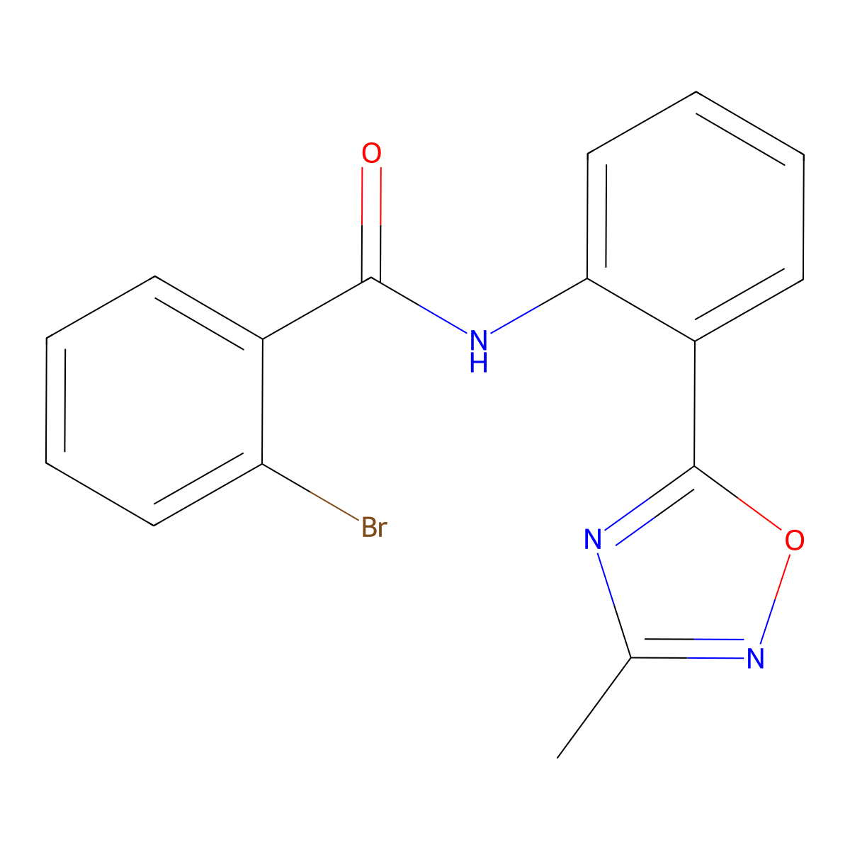 2-bromo-N-[2-(3-methyl-1,2,4-oxadiazol-5-yl)phenyl]benzamide molecular structure, CAS 1112405-41-0
