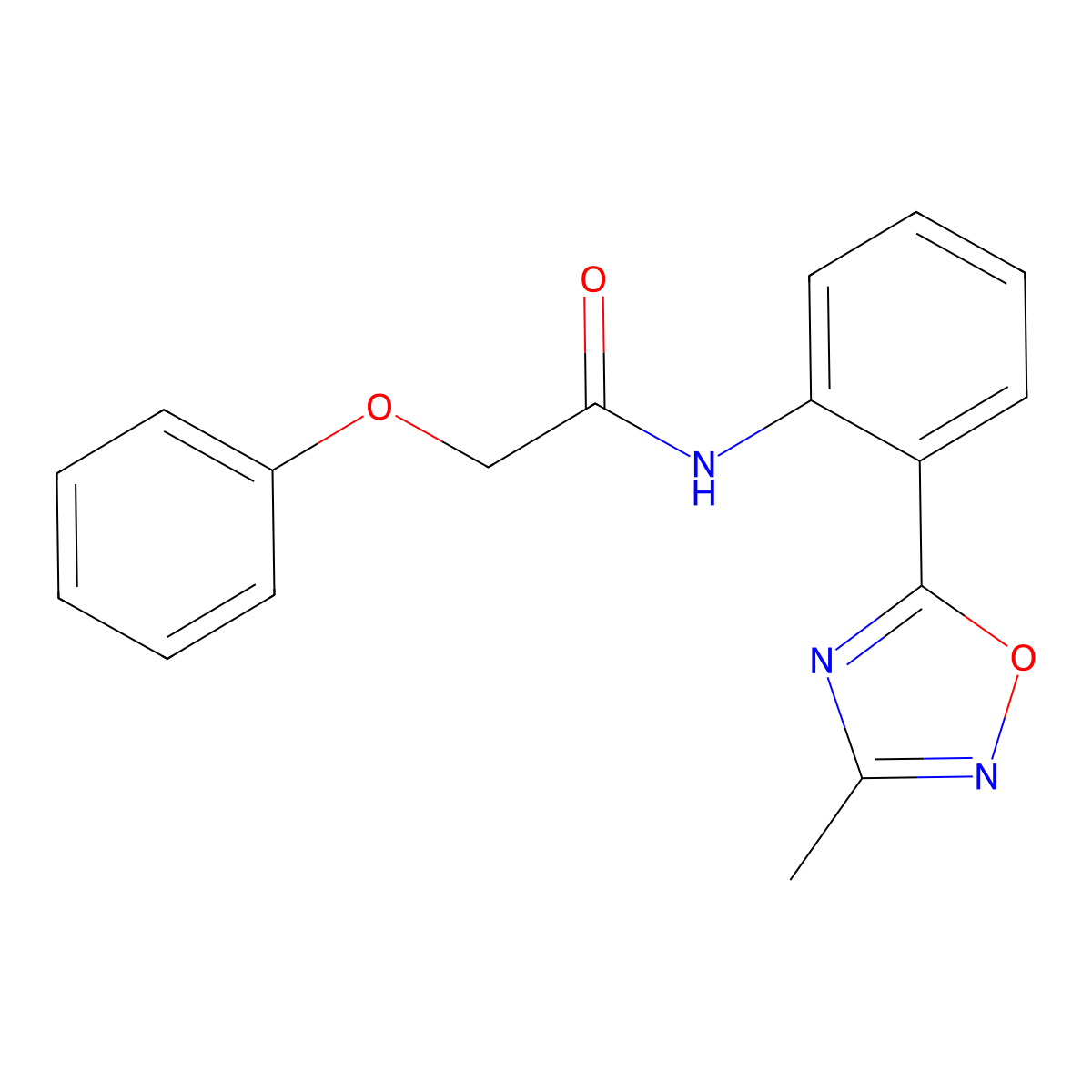 N-[2-(3-methyl-1,2,4-oxadiazol-5-yl)phenyl]-2-phenoxyacetamide molecular structure, CAS 1112405-43-2