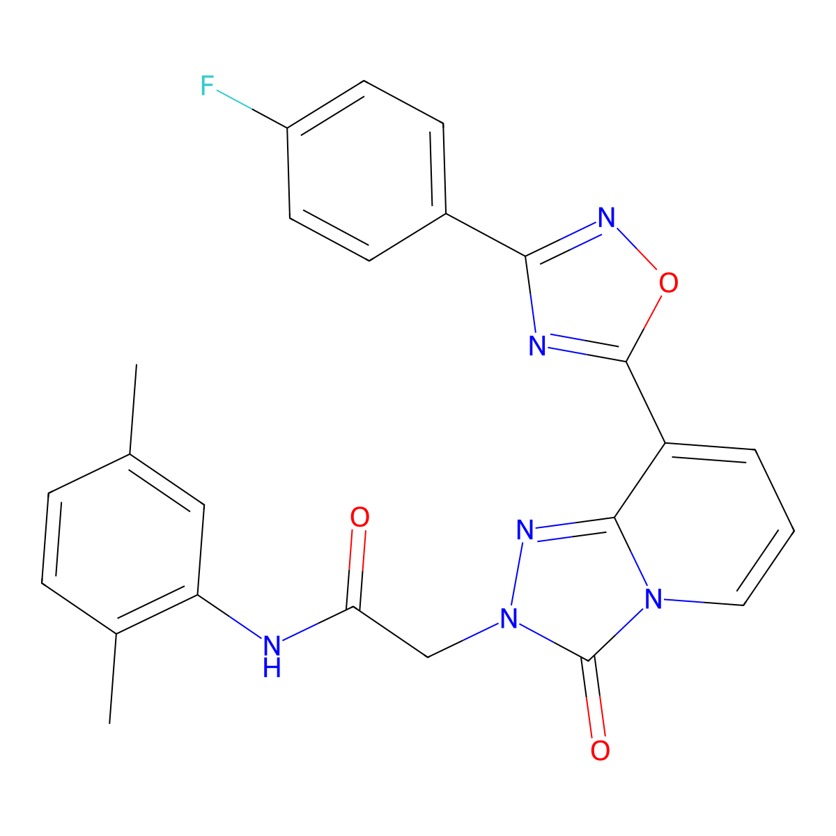 N-(2,5-dimethylphenyl)-2-{8-[3-(4-fluorophenyl)-1,2,4-oxadiazol-5-yl]-3-oxo-2H,3H-[1,2,4]triazolo[4,3-a]pyridin-2-yl}acetamide molecular structure, CAS 1112411-09-2