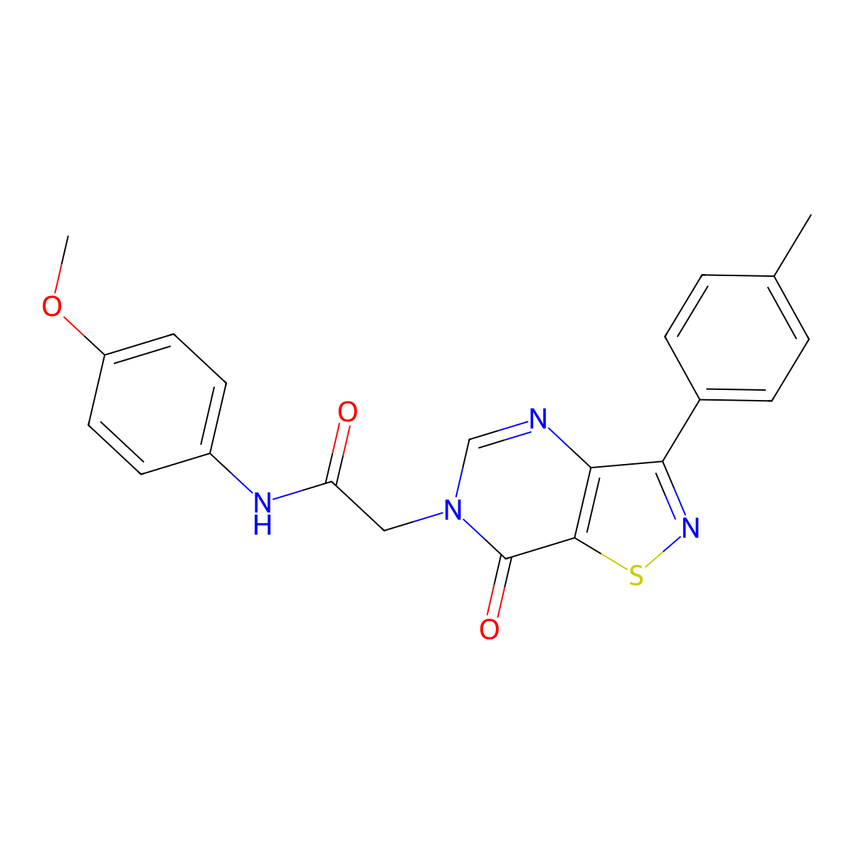 N-(4-methoxyphenyl)-2-[3-(4-methylphenyl)-7-oxo-6H,7H-[1,2]thiazolo[4,5-d]pyrimidin-6-yl]acetamide molecular structure, CAS 1112428-37-1