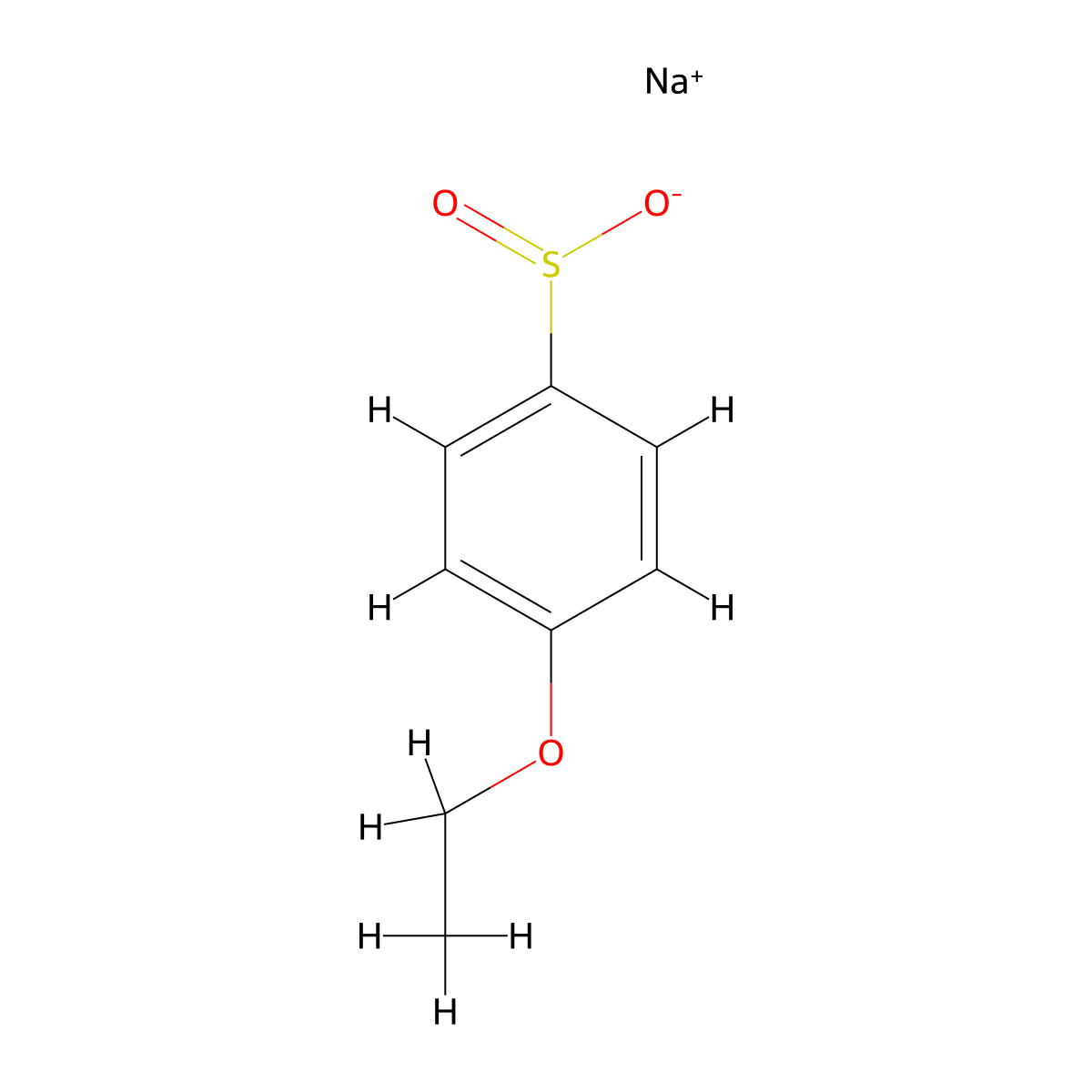Sodium 4-ethoxybenzene-1-sulfinate molecular structure, CAS 111243-34-6
