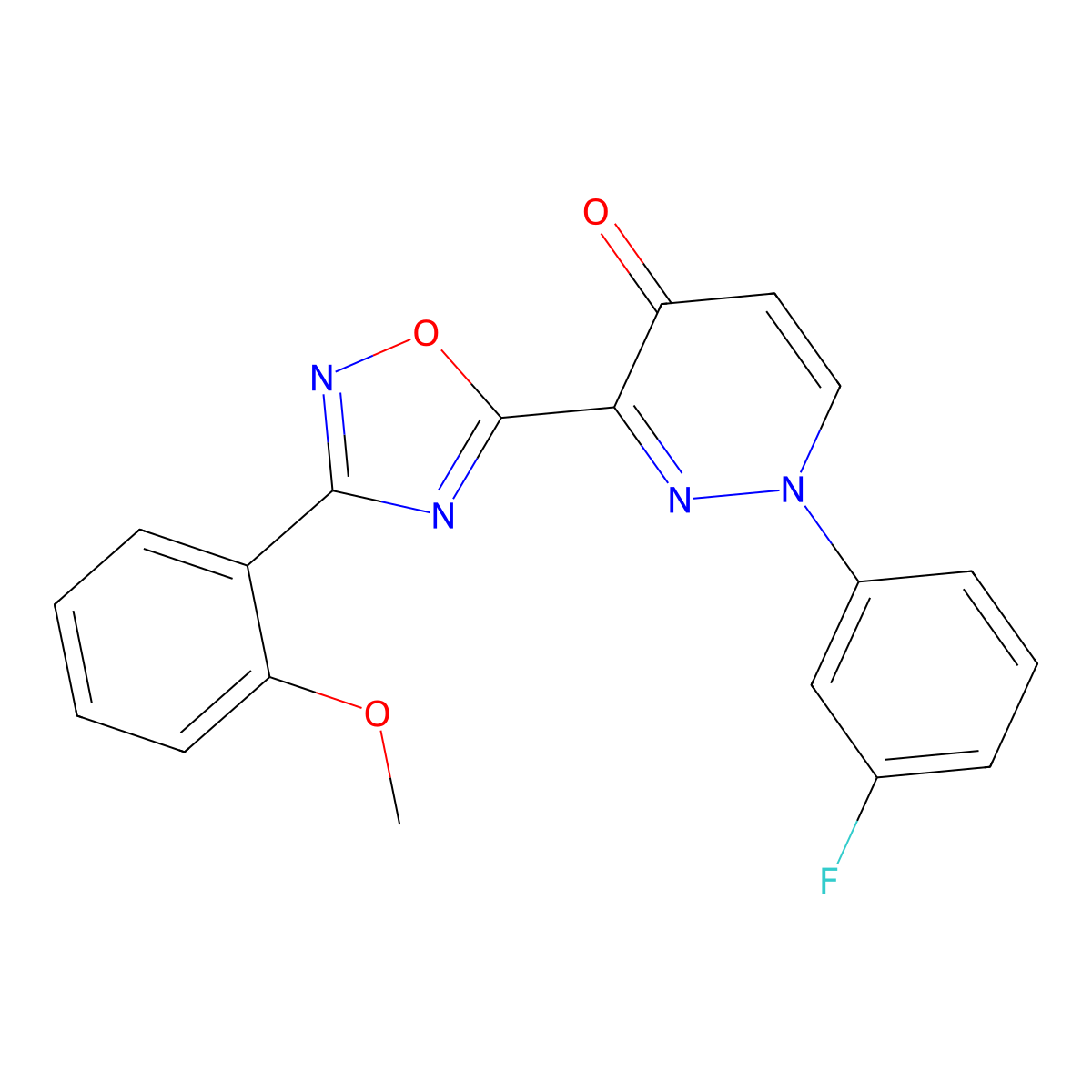 1-(3-fluorophenyl)-3-(3-(2-methoxyphenyl)-1,2,4-oxadiazol-5-yl)pyridazin-4(1H)-one molecular structure, CAS 1112433-11-0