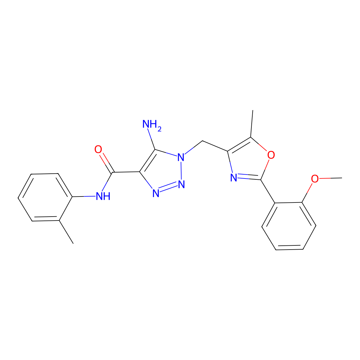 5-amino-1-{[2-(2-methoxyphenyl)-5-methyl-1,3-oxazol-4-yl]methyl}-N-(2-methylphenyl)-1H-1,2,3-triazole-4-carboxamide molecular structure, CAS 1112433-76-7
