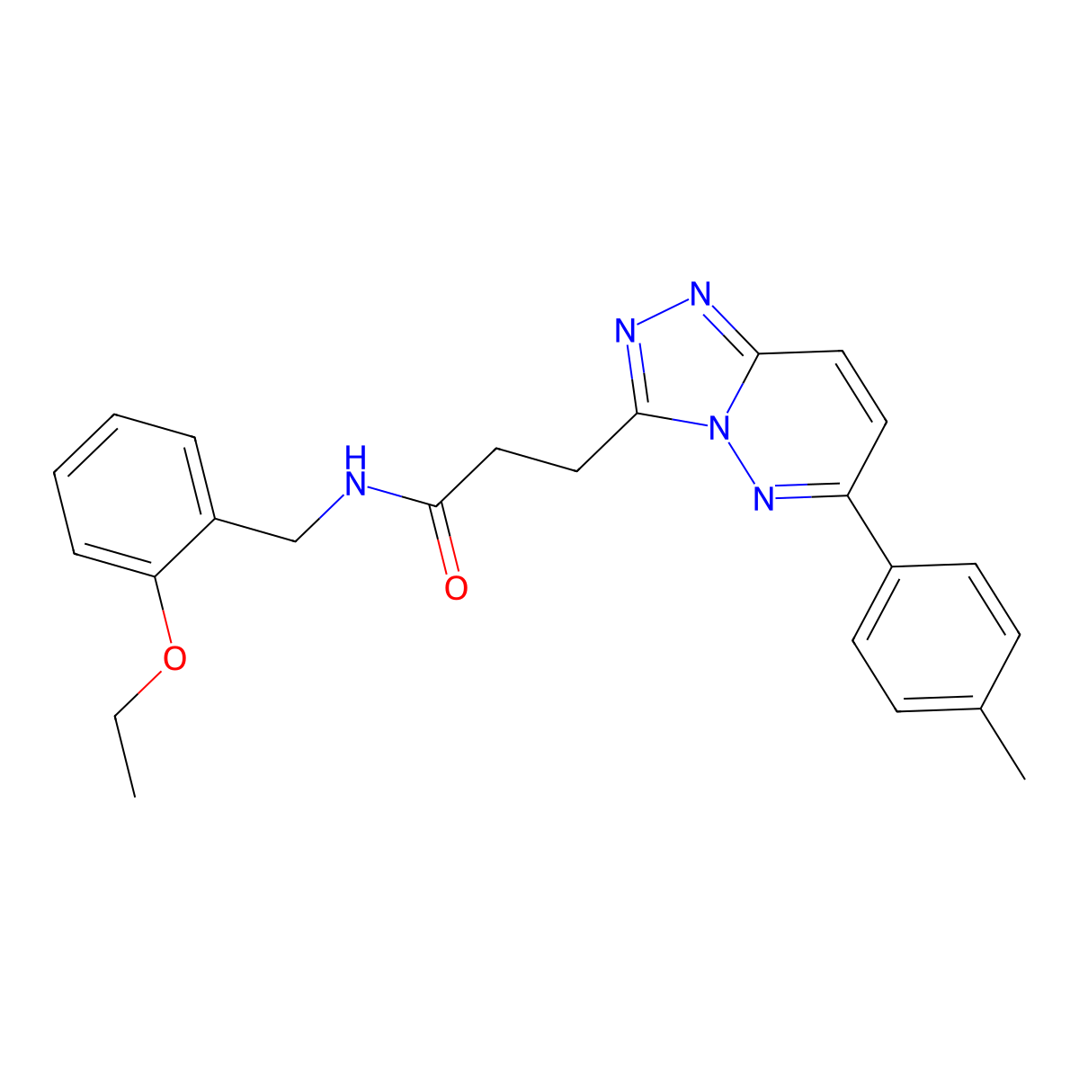 N-[(2-ethoxyphenyl)methyl]-3-[6-(4-methylphenyl)-[1,2,4]triazolo[4,3-b]pyridazin-3-yl]propanamide molecular structure, CAS 1112439-75-4
