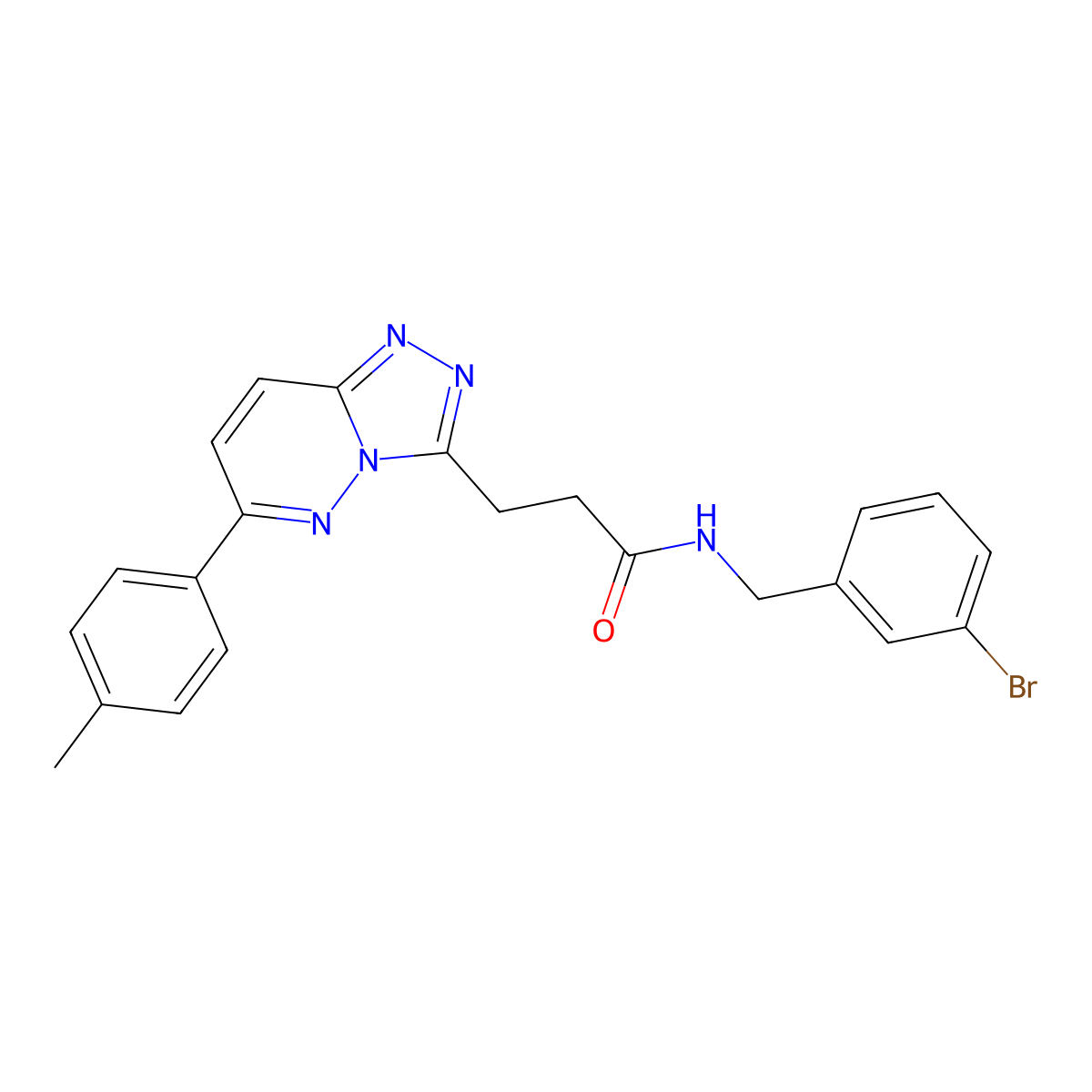 N-[(3-bromophenyl)methyl]-3-[6-(4-methylphenyl)-[1,2,4]triazolo[4,3-b]pyridazin-3-yl]propanamide molecular structure, CAS 1112439-76-5