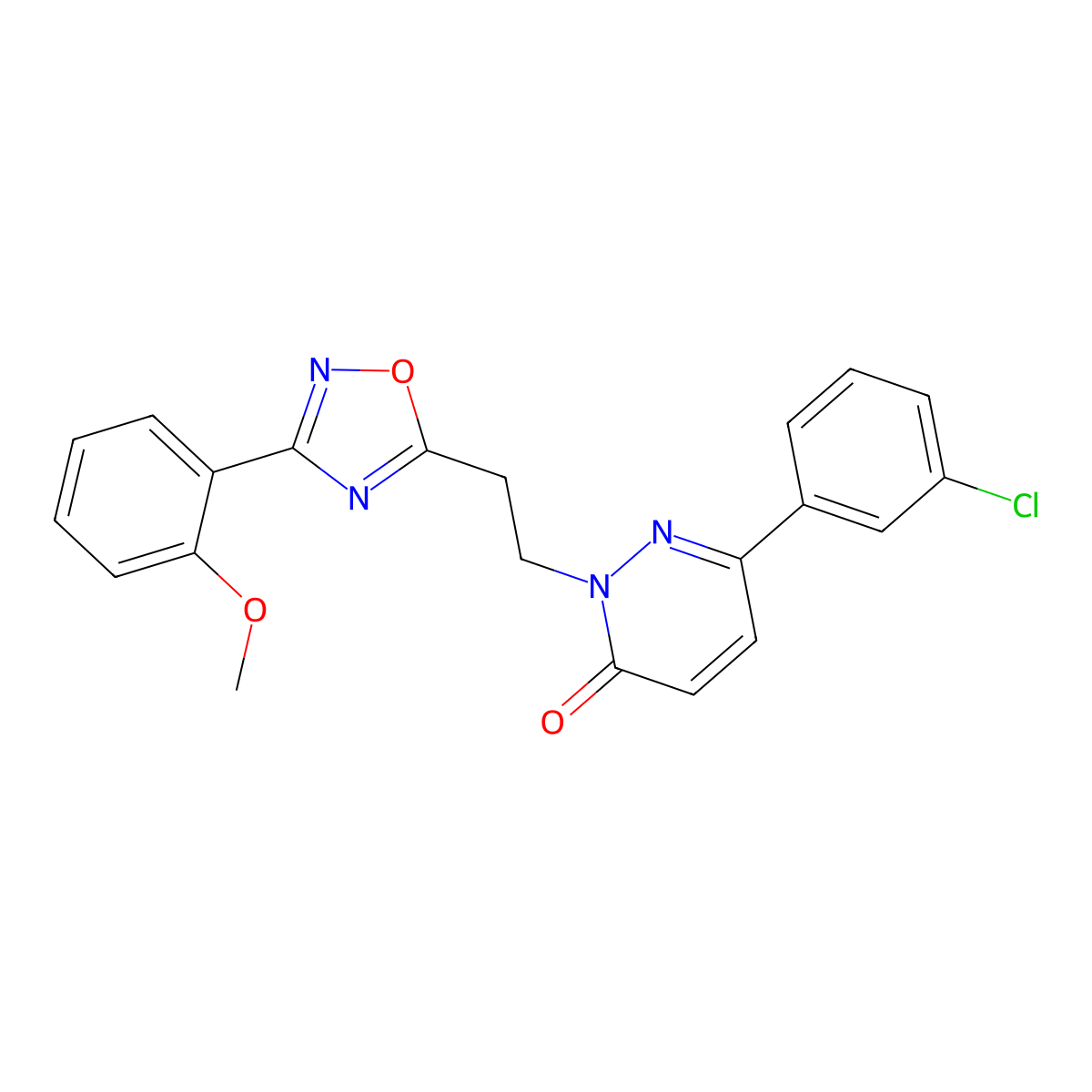 6-(3-chlorophenyl)-2-(2-(3-(2-methoxyphenyl)-1,2,4-oxadiazol-5-yl)ethyl)pyridazin-3(2H)-one molecular structure, CAS 1112439-82-3