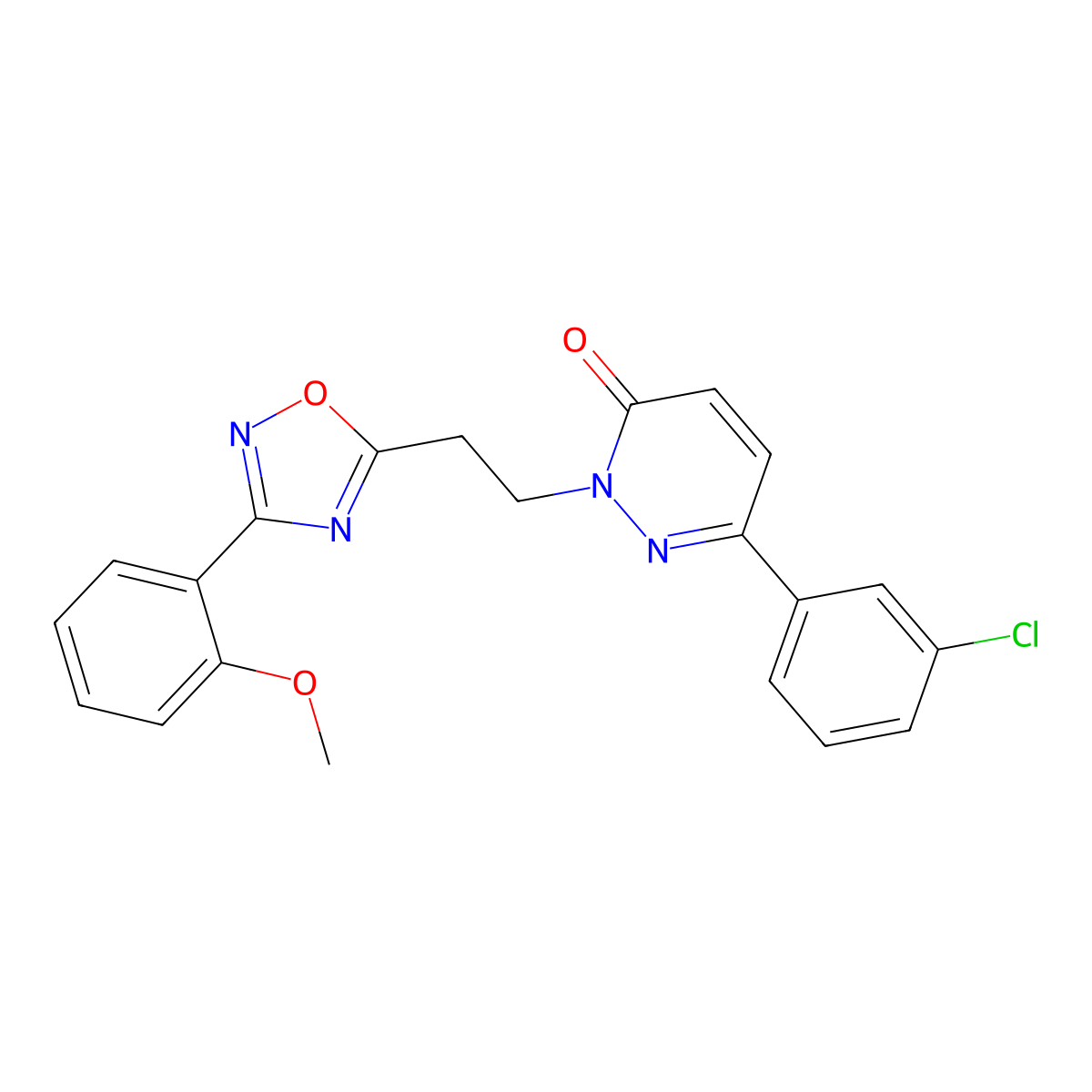 6-(3-chlorophenyl)-2-(2-(3-(2-methoxyphenyl)-1,2,4-oxadiazol-5-yl)ethyl)pyridazin-3(2H)-one molecular structure, CAS 1112439-82-3