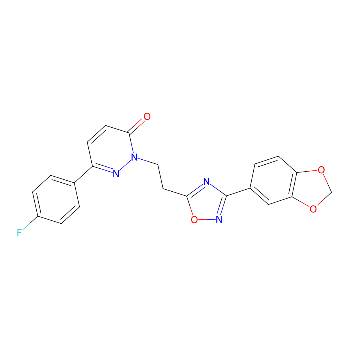 2-(2-(3-(benzo[d][1,3]dioxol-5-yl)-1,2,4-oxadiazol-5-yl)ethyl)-6-(4-fluorophenyl)pyridazin-3(2H)-one molecular structure, CAS 1112439-96-9