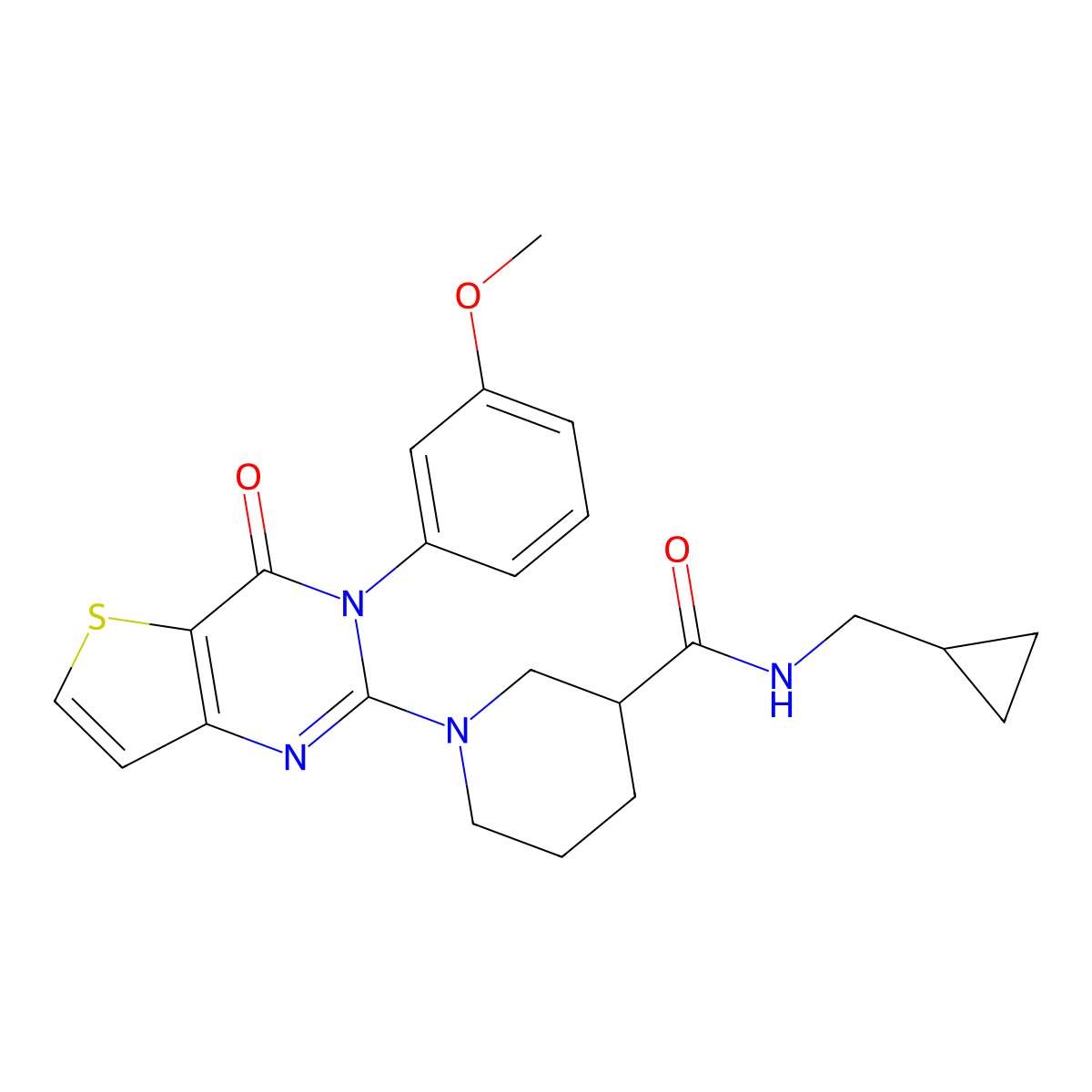2-[2-(diethylamino)-4-oxothieno[3,2-d]pyrimidin-3(4H)-yl]-N-(4-methylphenyl)acetamide molecular structure, CAS 1112441-67-4
