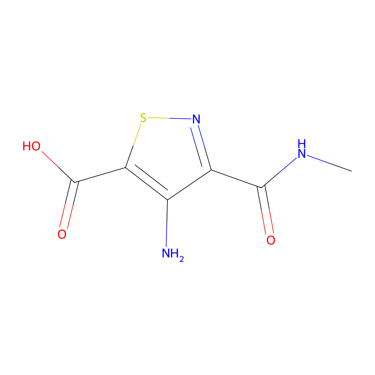4-Amino-3-(methylcarbamoyl)-1,2-thiazole-5-carboxylic acid molecular structure, CAS 1112444-89-9
