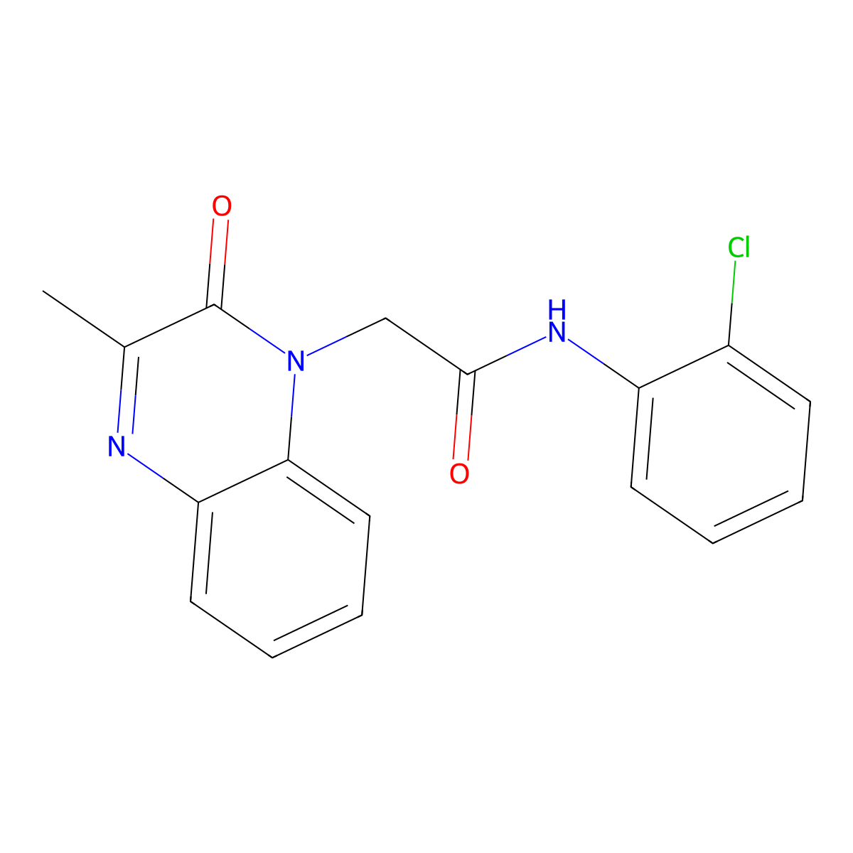 N-(2-chlorophenyl)-2-(3-methyl-2-oxoquinoxalin-1(2H)-yl)acetamide molecular structure, CAS 1112445-11-0