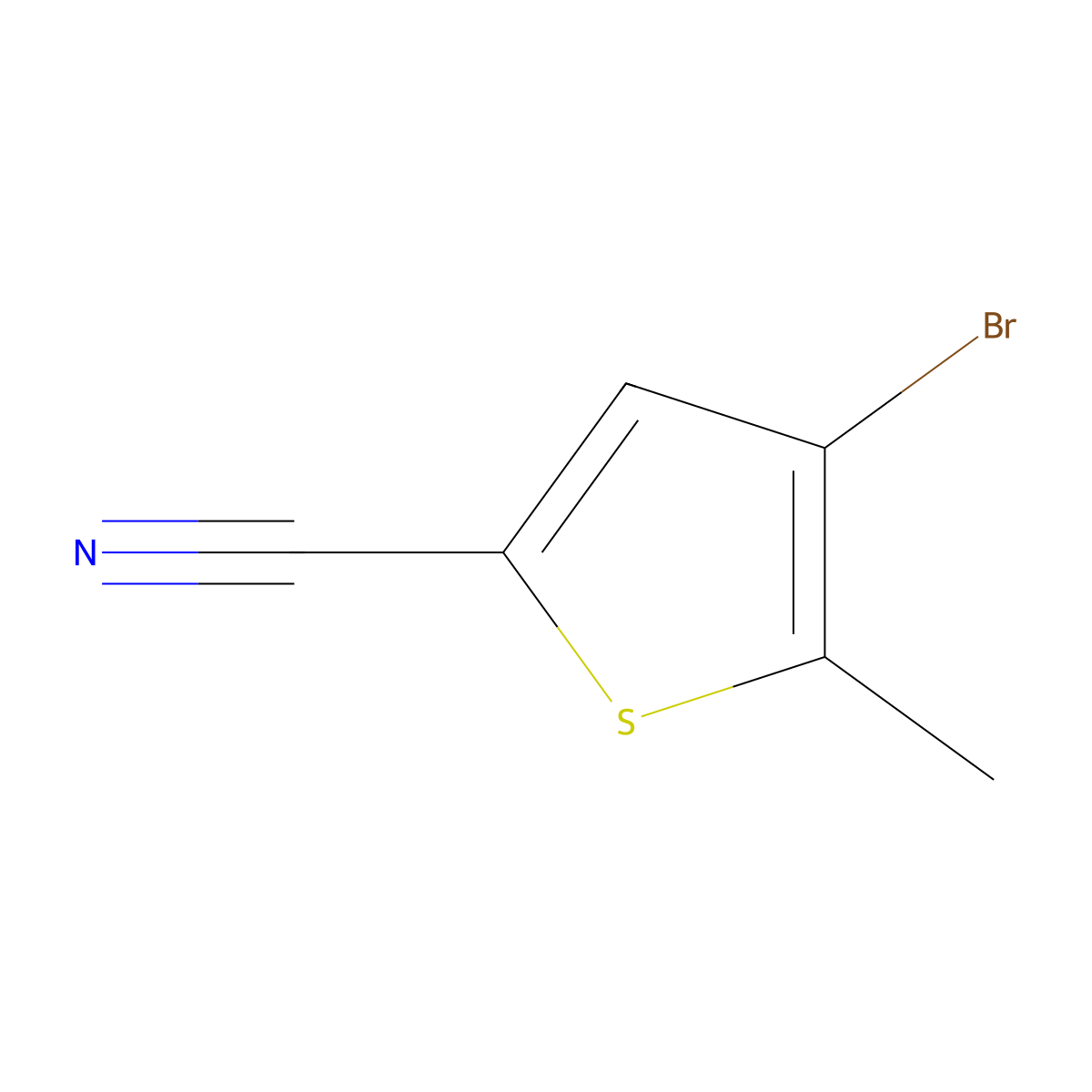 4-Bromo-5-methylthiophene-2-carbonitrile molecular structure, CAS 1112457-36-9